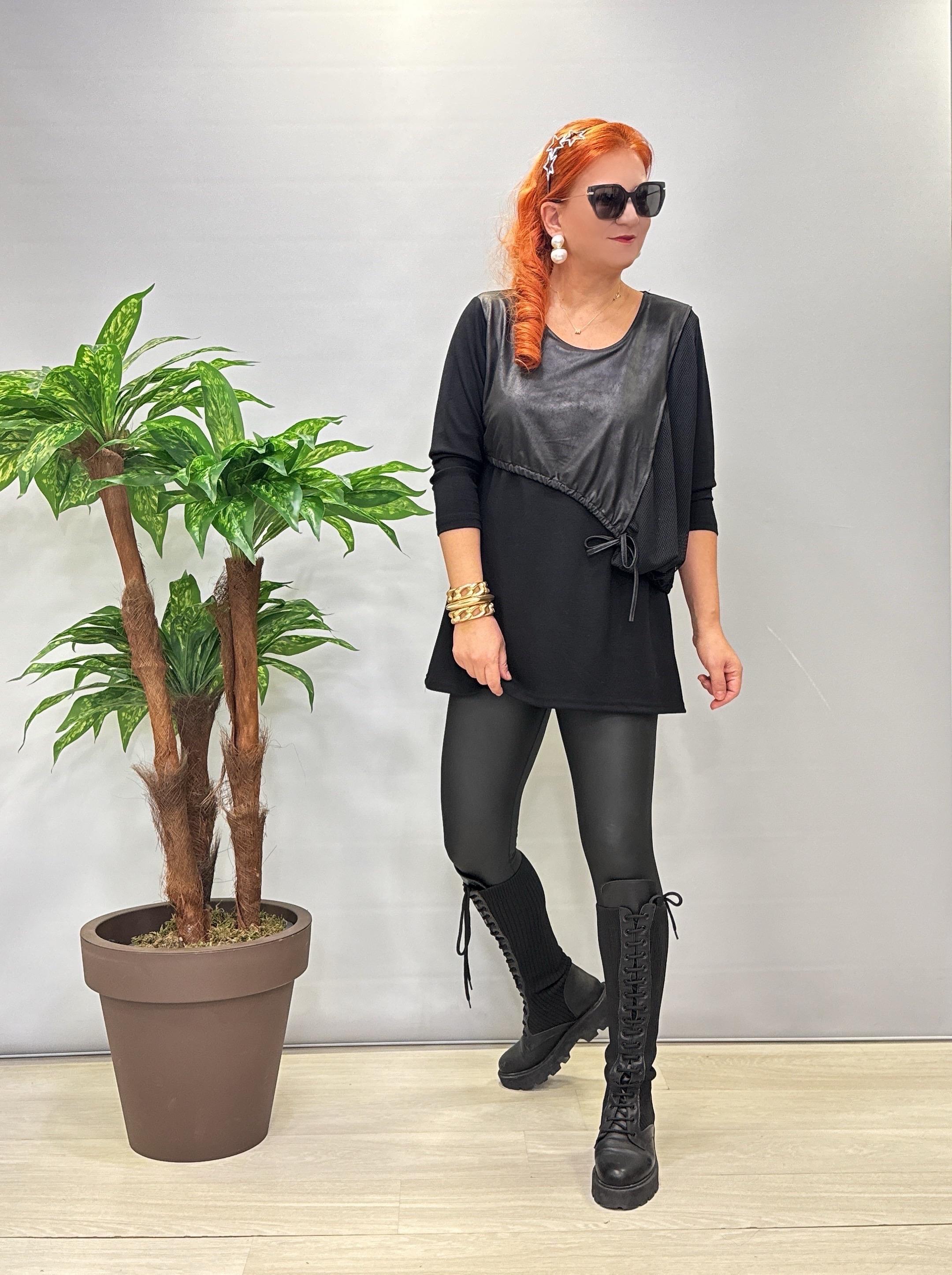 DR 4000 Mat Deri Tayt Siyah