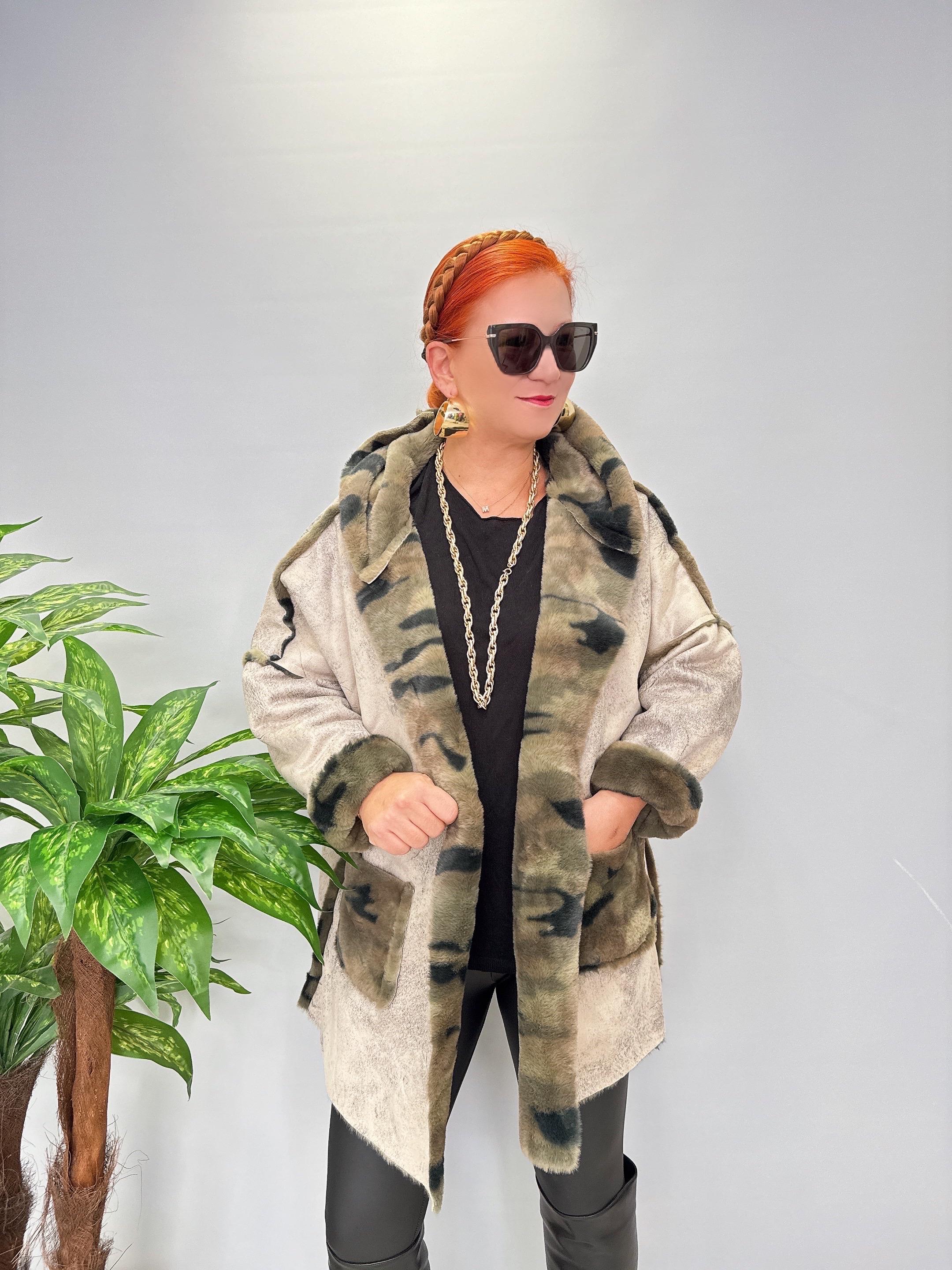 KBN 1831 Italyan Fermuarsız Çift Taraflı Özel Premium Doku İçi Kürklü Taş