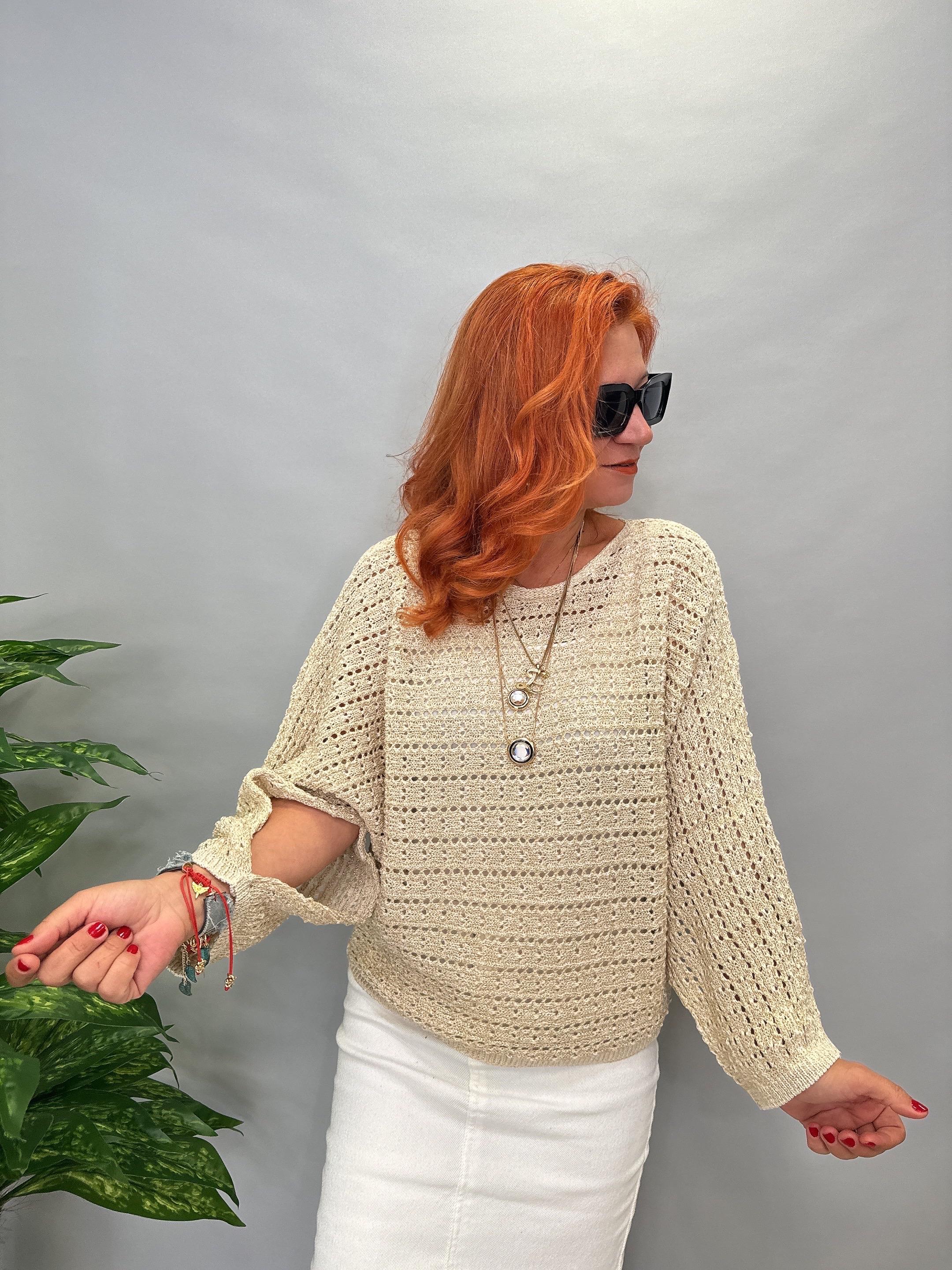 MNS 11068 KOL DETAY SİMLİ FİLE BLUZ  42 BEDENE KADAR UYUMLUDUR  TAŞ