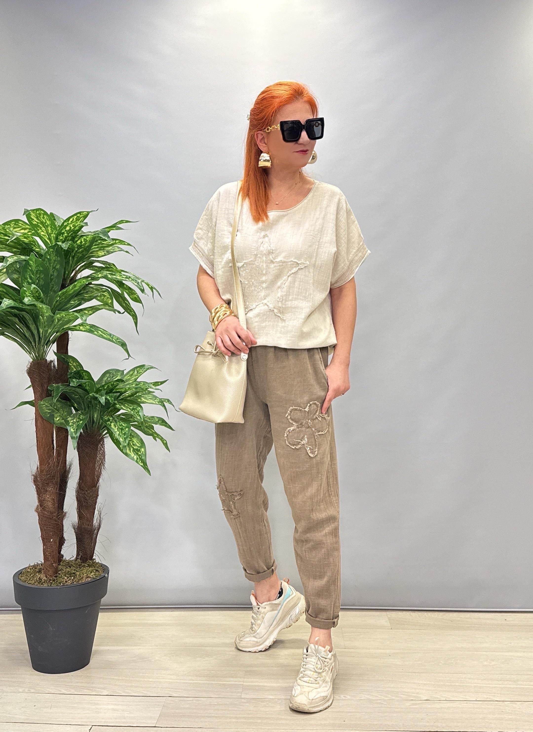 MNS 4045 PAYET DETAY PAMUKLU PANTOLON 46 BEDENE KADAR UYUMLUDUR VİZON