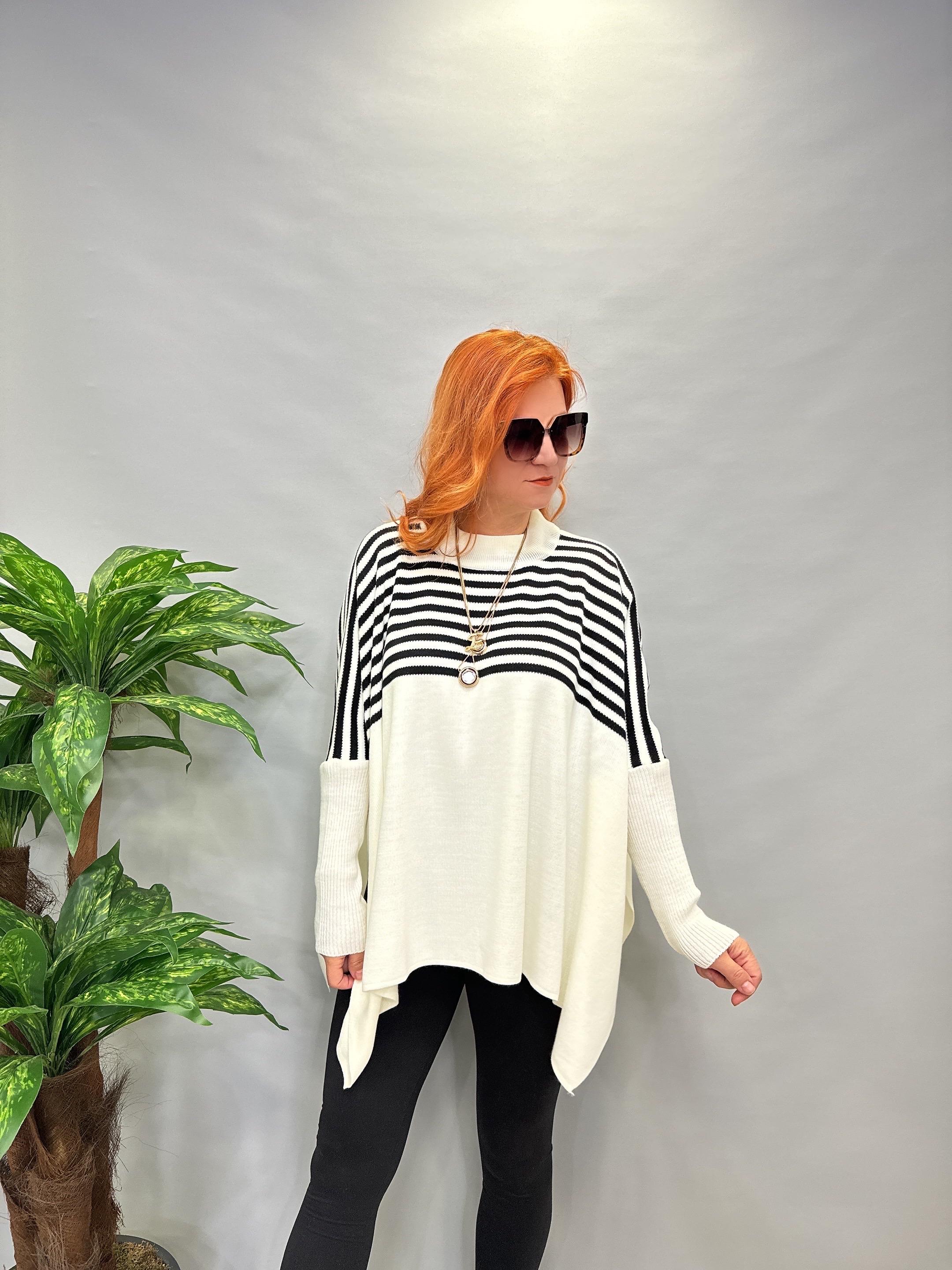 MNS 5082 YARIM BALIKÇI PANÇO MODEL TRİKO BLUZ EKRU 44 BEDENE KADAR UYUMLUDUR 