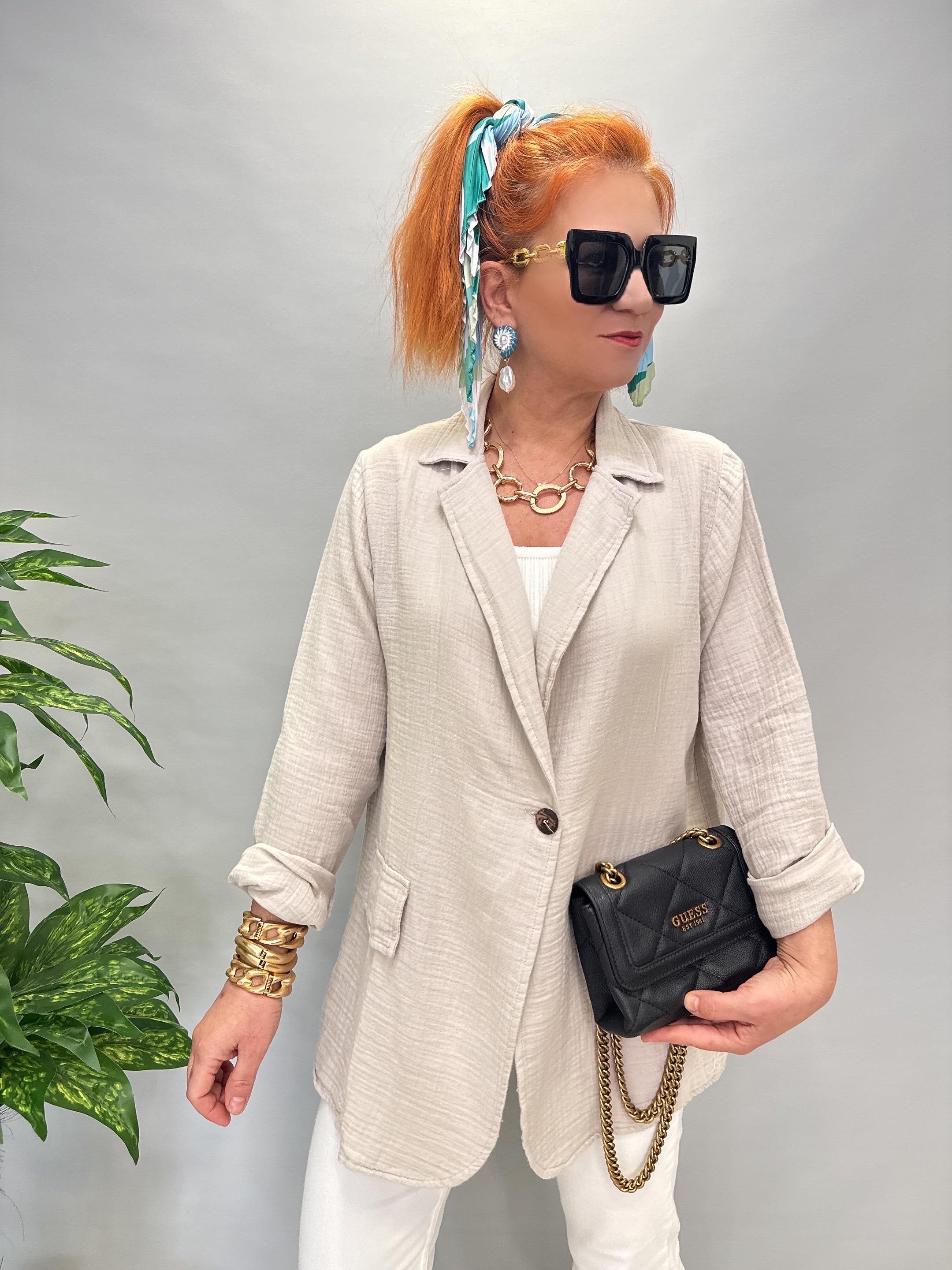 MNS 9074 MÜSLİN BLAZER/CEKET TAŞ