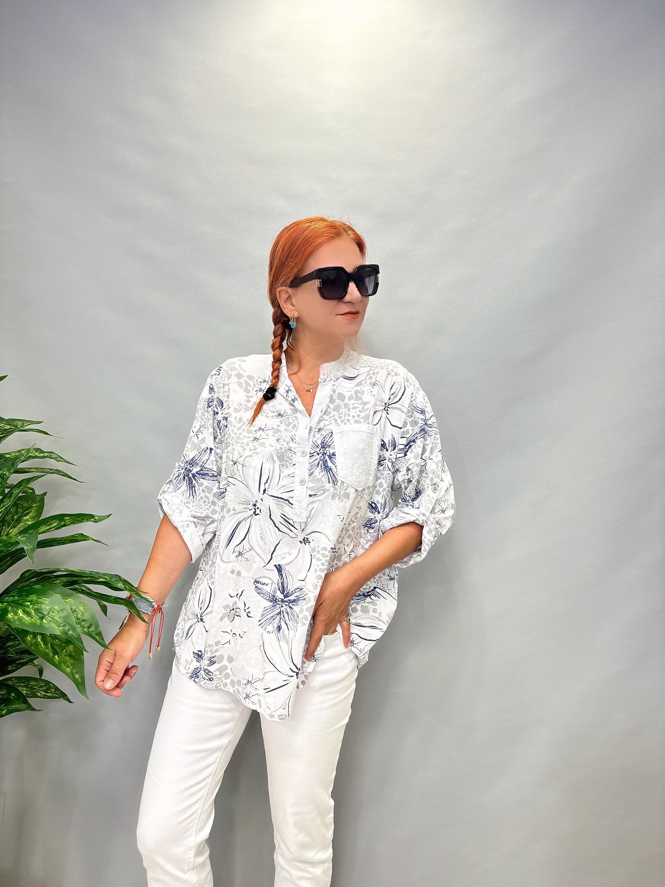 MSN 0055 İTALYAN PAYET DETAY  BLUZ BEYAZ  44 BEDENE KADAR UYGUNDUR