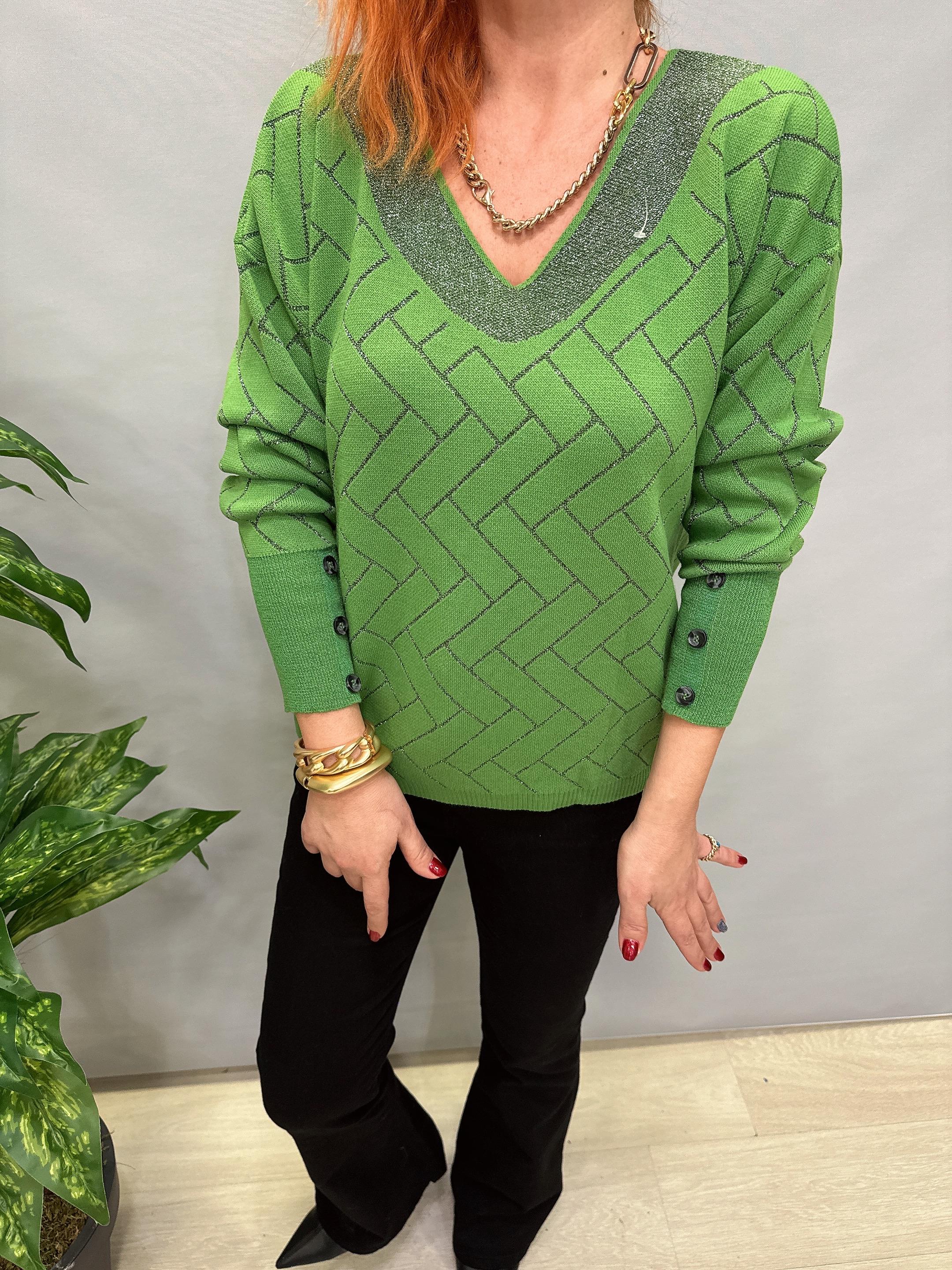 YNY MNS 21124 SİMLİ KOL DÜĞME DETAY TRİKO YEŞİL