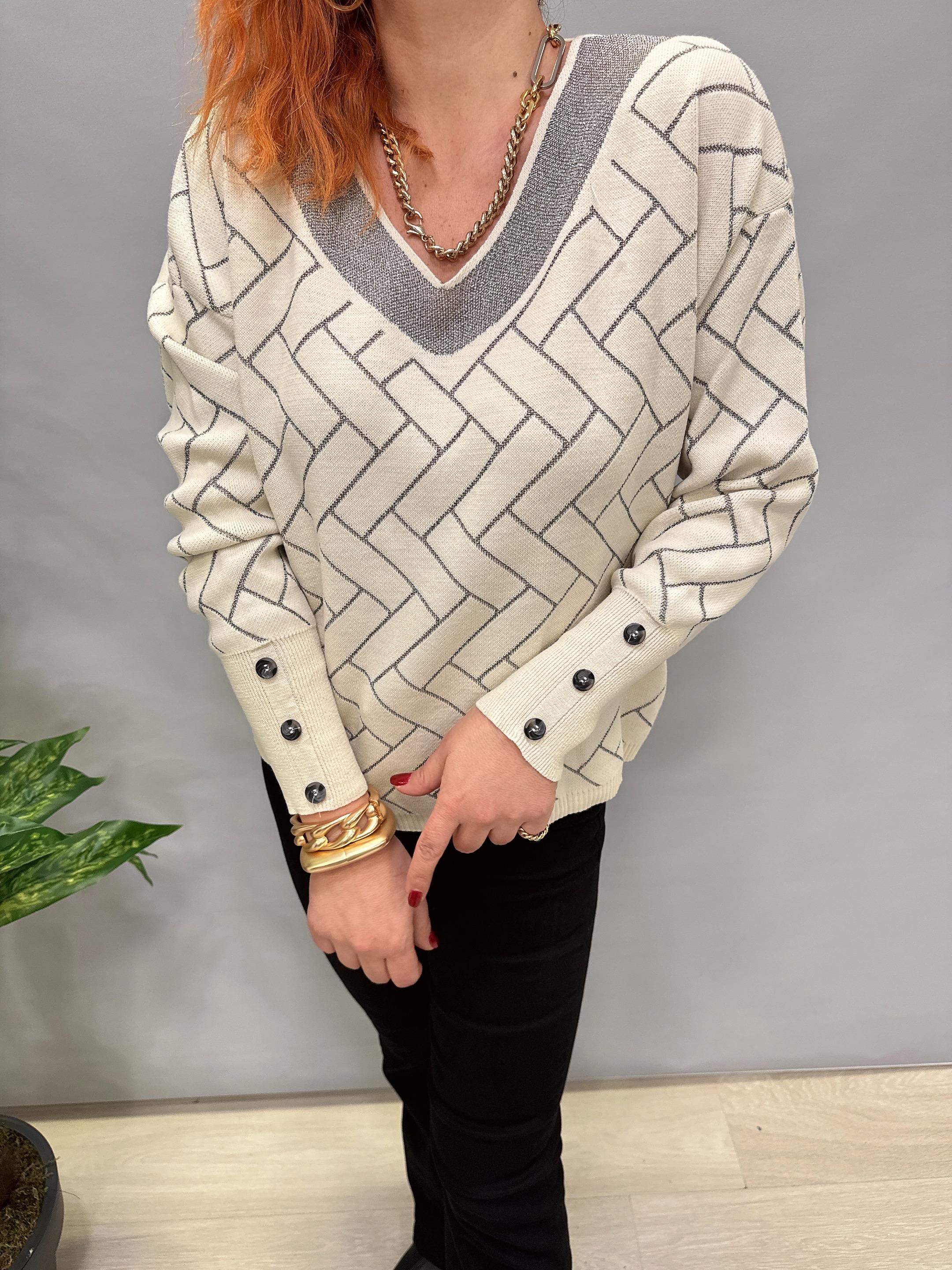 YNY MNS 21124 SİMLİ KOL DÜĞME DETAY TRİKO EKRU