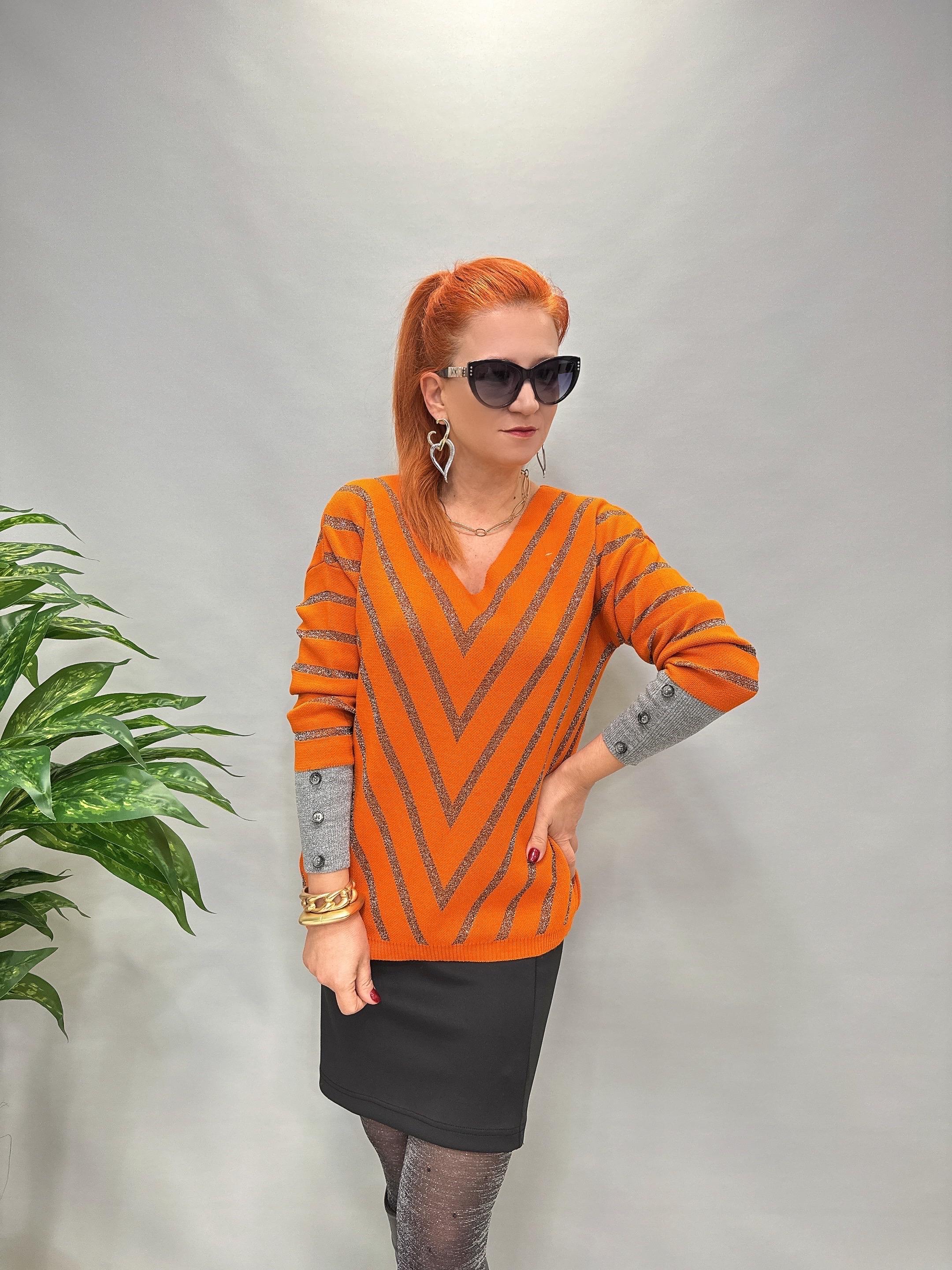 YNY MNS 3189 KOL DÜĞME DETAY TRİKO TURUNCU 