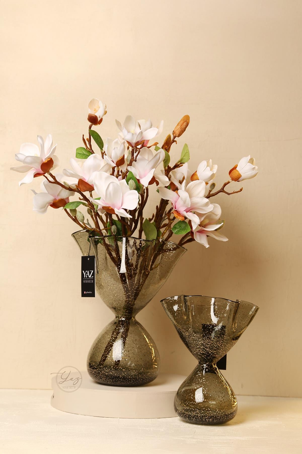 Yaz Home | 2'li Cam Vazo Simli 