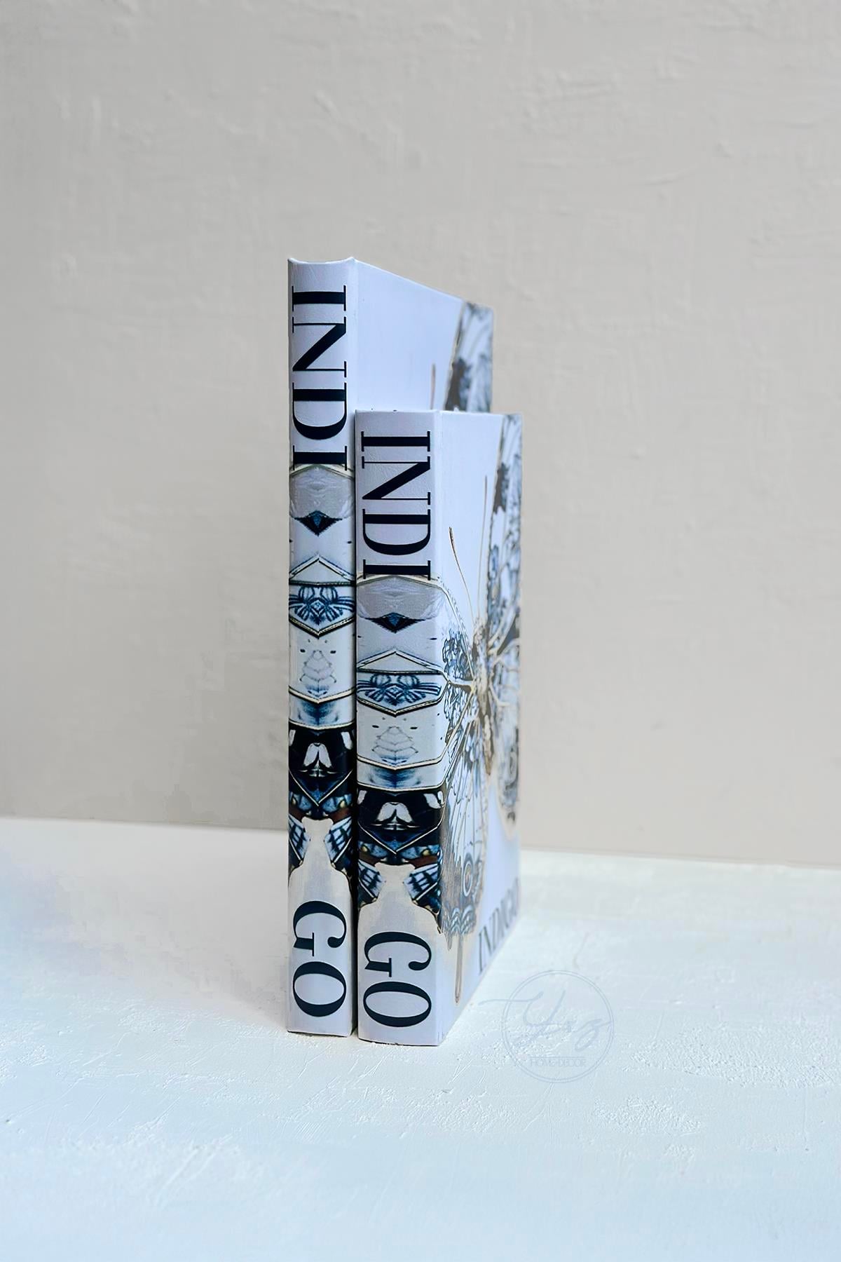 Yaz Home | 2'li İndigo Kelebek Kitap Kutu