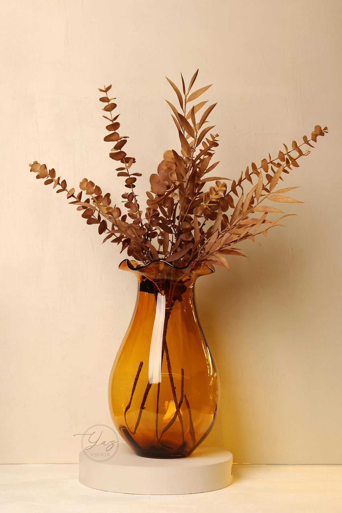 Yaz Home | Cam Vazo Amber XL