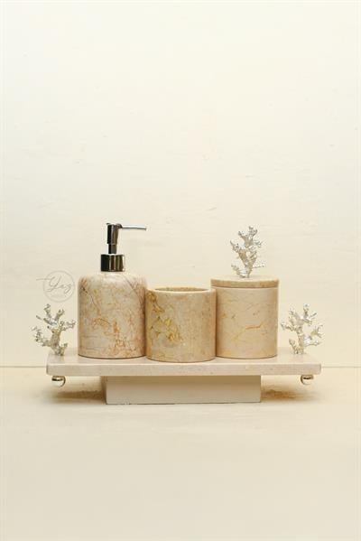 Yaz Home | Gümüş Mercanlı Banyo Takımı