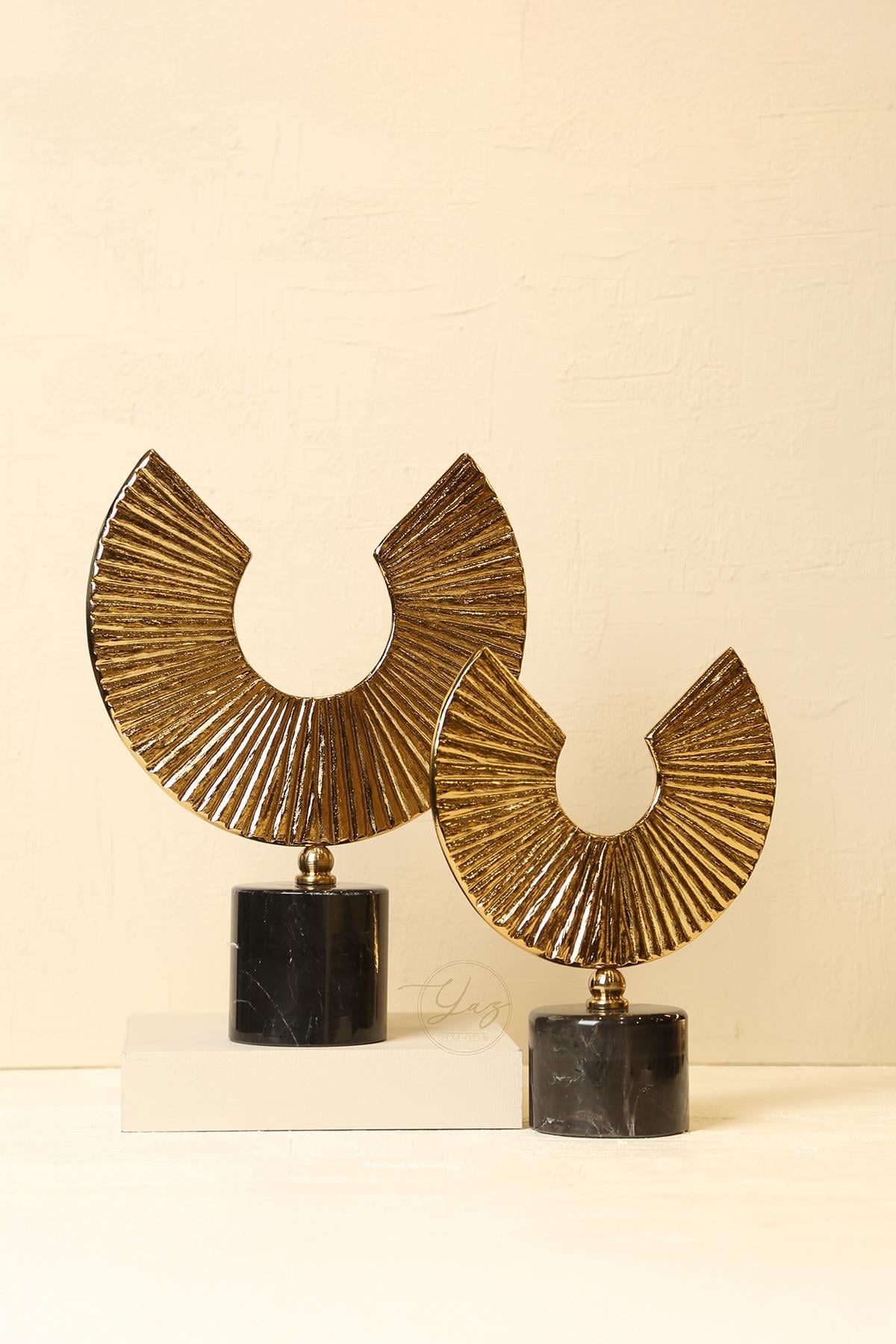 Yaz Home | 2'li Gold Yarım Ay Obje