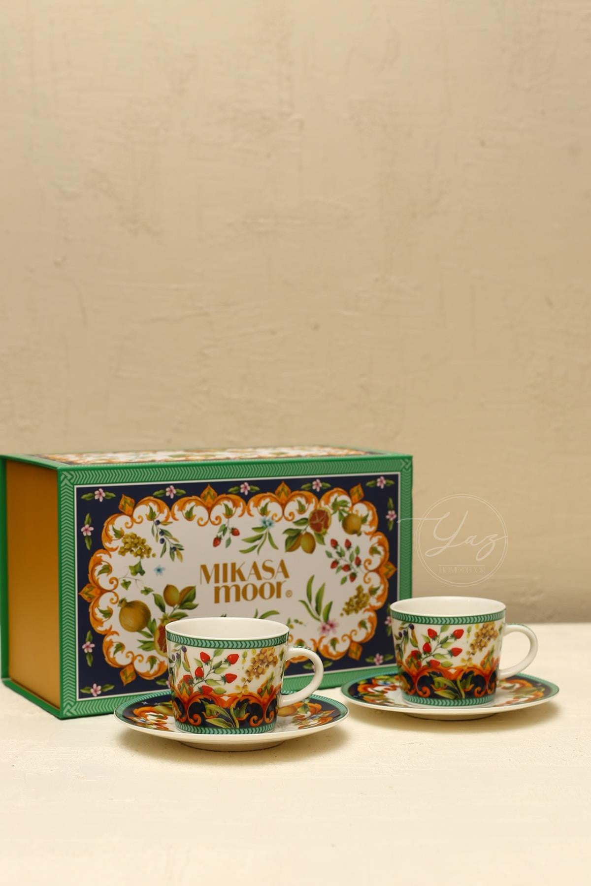 Yaz Home | Capri Flora 2li Kahve Fincan Seti 90cc