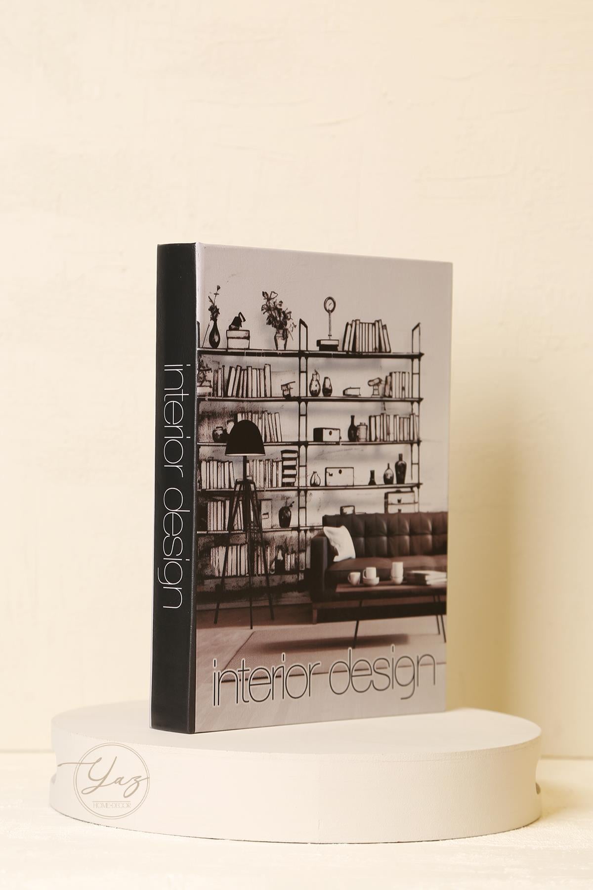 Yaz Home | Dekoratif Kitap Kutu - Ahşap & Deri İnterior Design