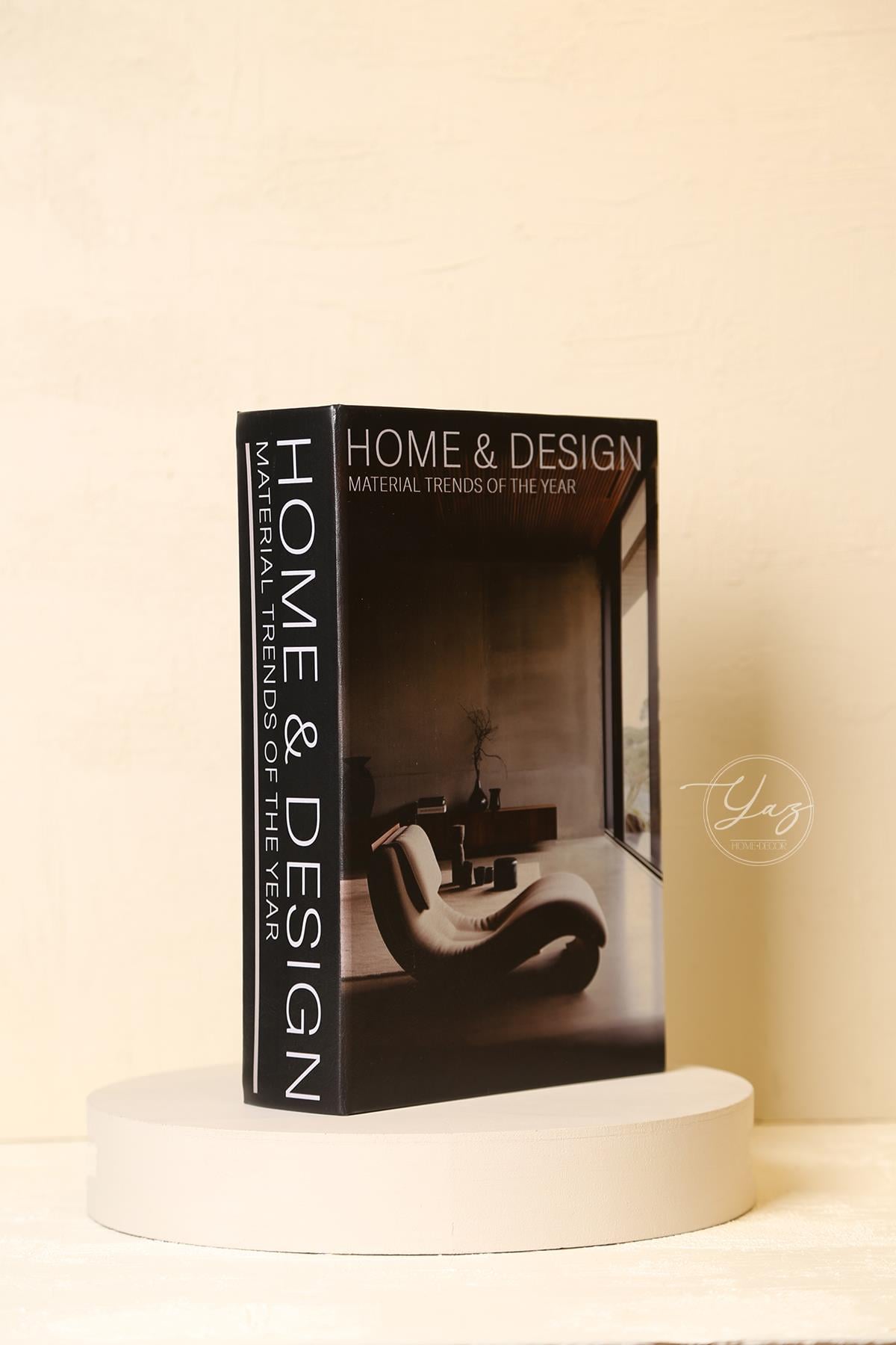 Yaz Home | Dekoratif Kitap Kutu - Ahşap & Deri Home Design Kalın