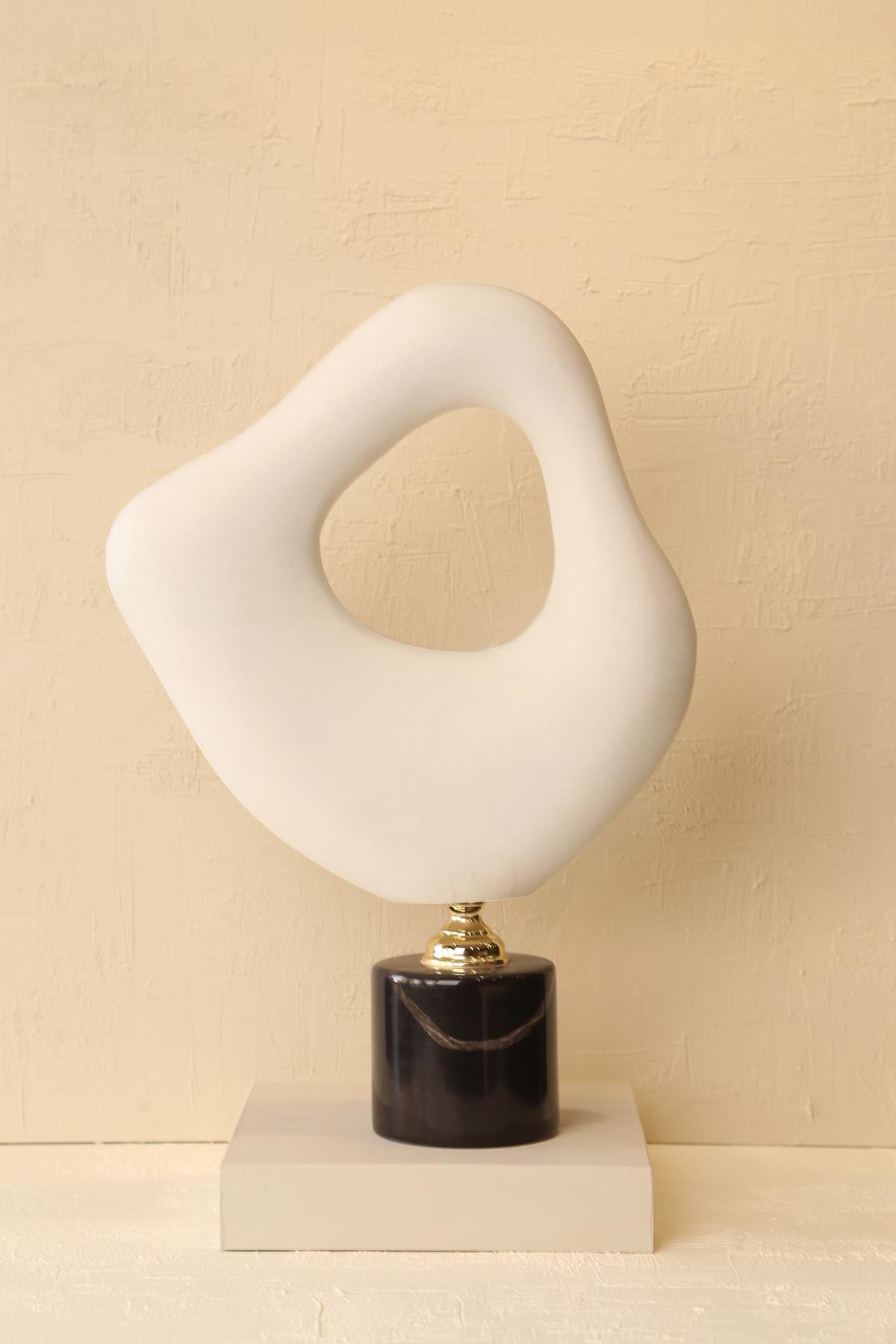 Yaz Home | Mermer Bulut Obje - Beyaz