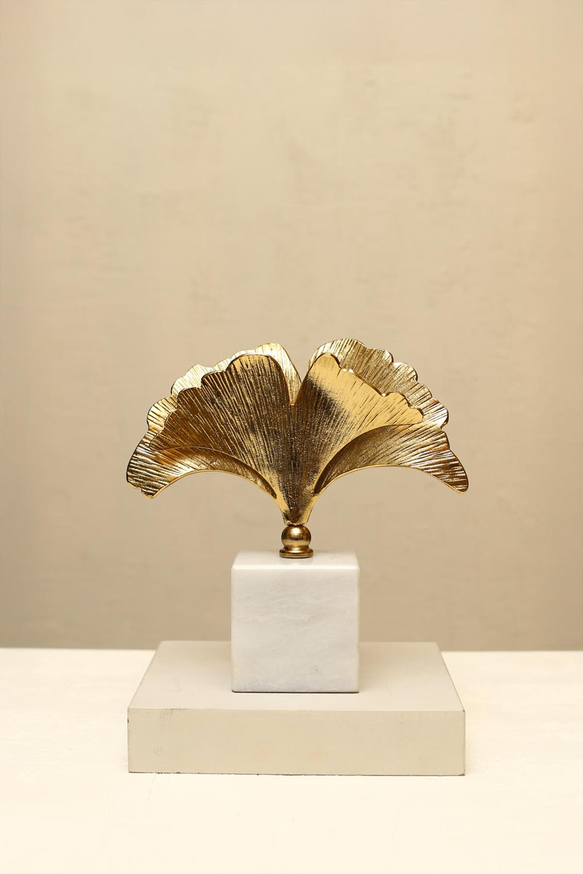 Yaz Home | Prinç Gold Ginkgo Yaprak Obje