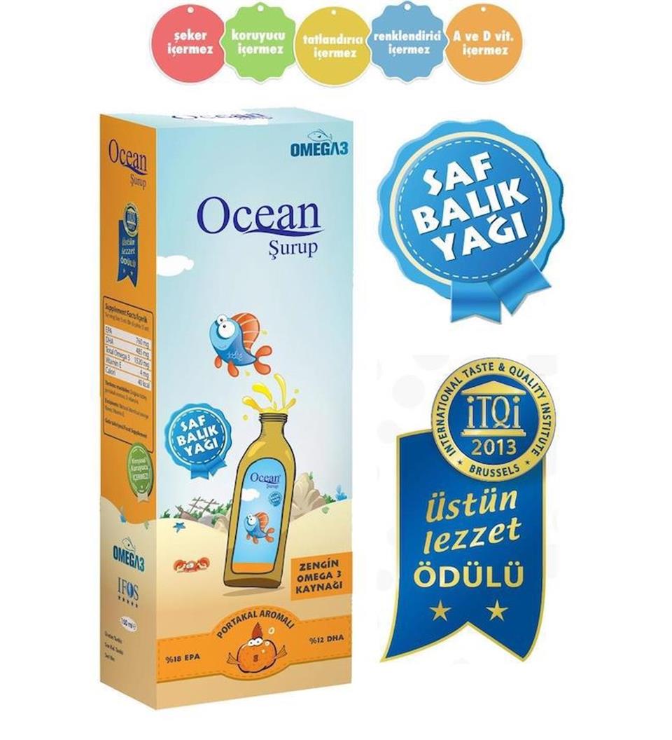 Ocean Balık Yağı Şurubu Portakal Aromalı 150ml
