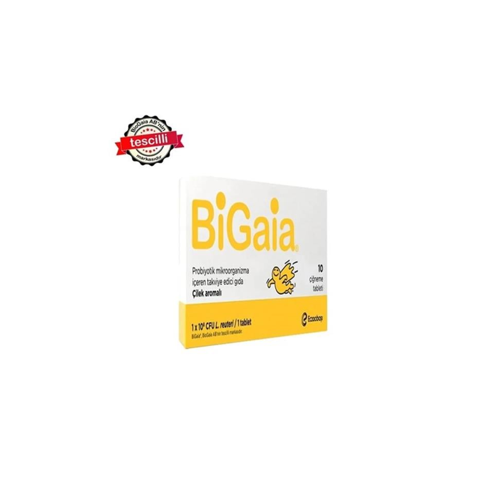ECZACIBAŞIBigaia Probiyotik Çilek Aromalı Çiğneme 10 Tablet8699586085246