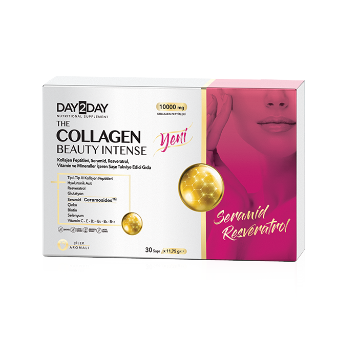 DAY2DAYDay2Day The Collagen Intense (Seramid & Resveratrol) Çilek Aromalı 30 Saşe8697595876091-1