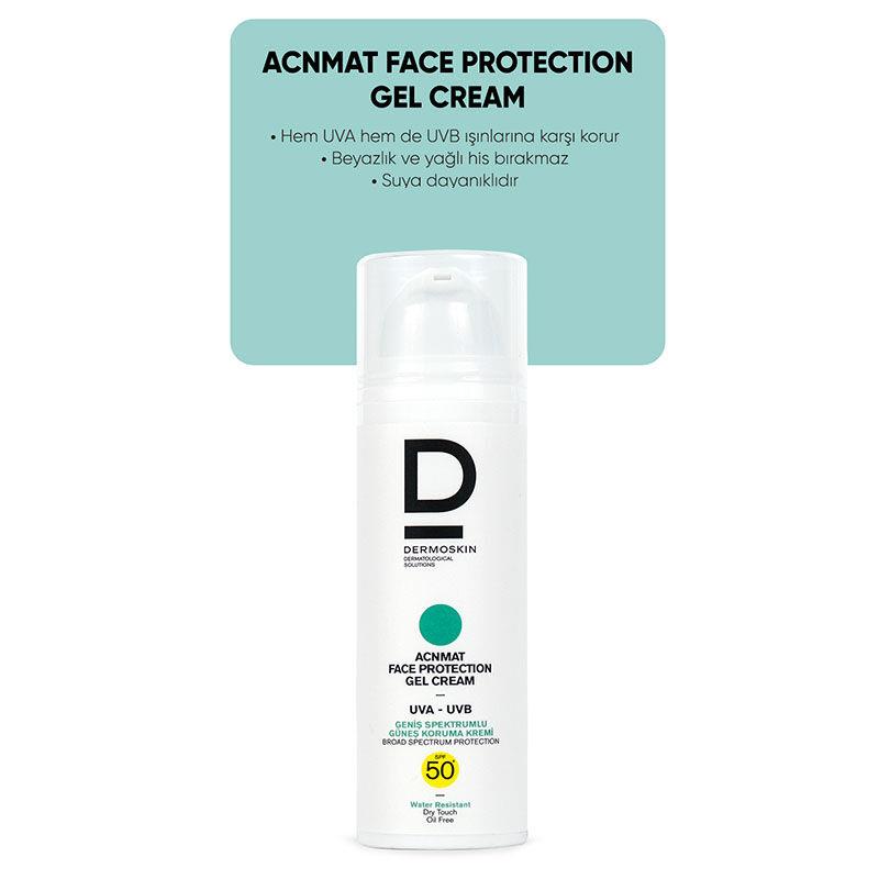 Dermoskin Acne Mat Spf50+ Güneş Koruyucu Jel Krem 50 ml