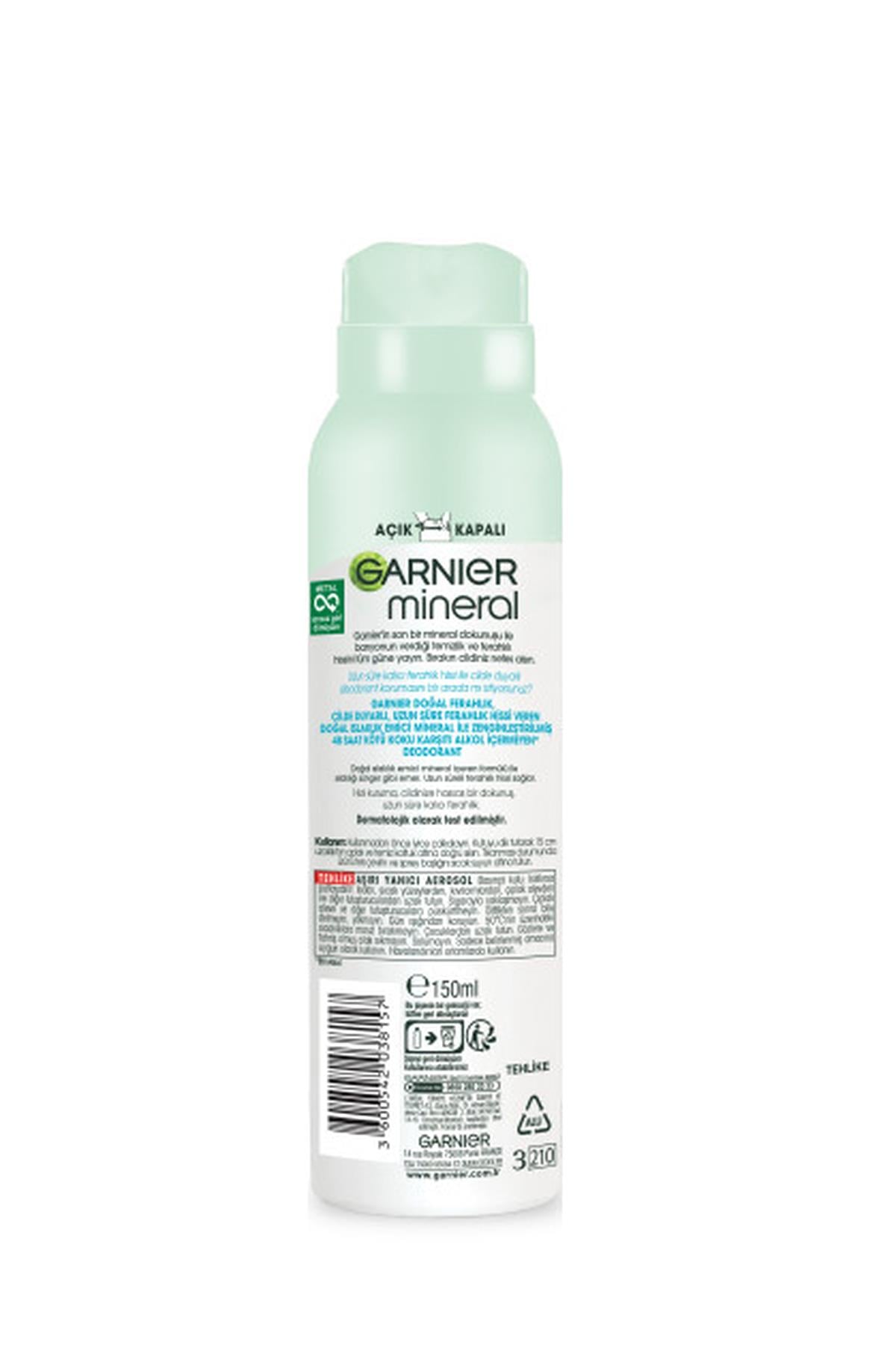 Garnier Doğal Ferahlık Deodorant Sprey 150ml 3lü Set