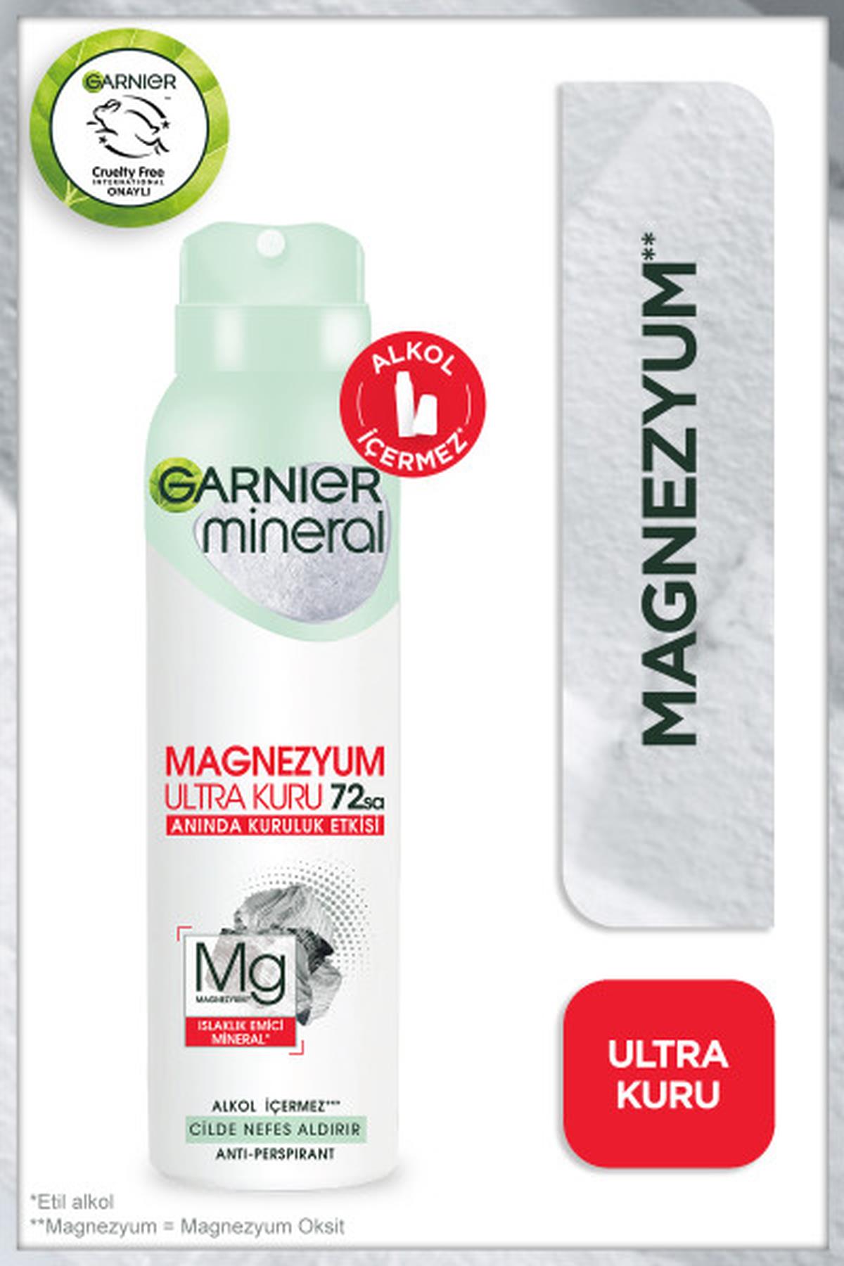 Garnier Magnezyum Ultra Kuru Deodorant Sprey 150 ml 3lü Set