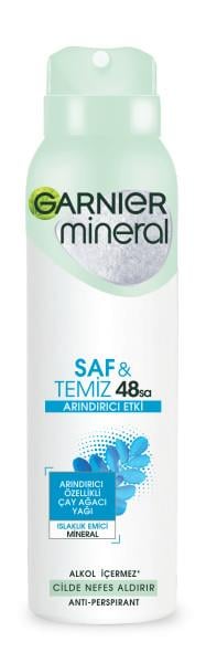 Garnier Saf & Temiz Deodorant Sprey 150ml 3lü Set