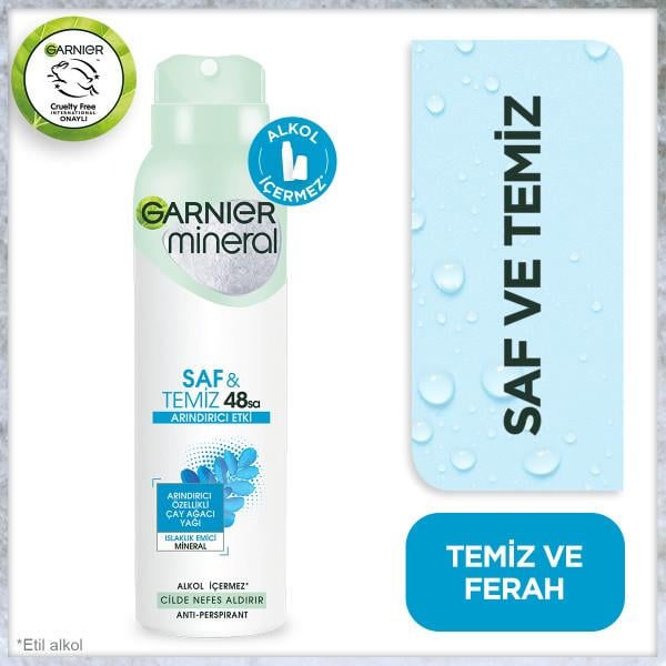 Garnier Saf & Temiz Deodorant Sprey 150ml 3lü Set