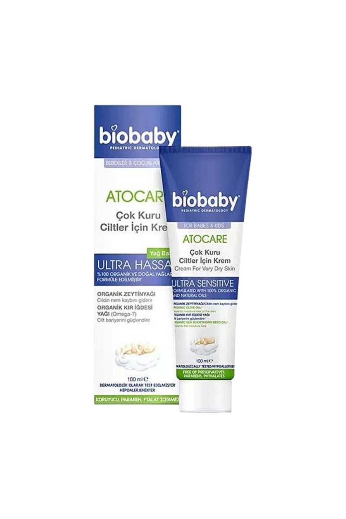 Biobaby Kuru Ve Çok Kuru Ciltler İçin Krem 100 ml - Organik Kır İğdesi Yağı Organik Zeytin Yağı