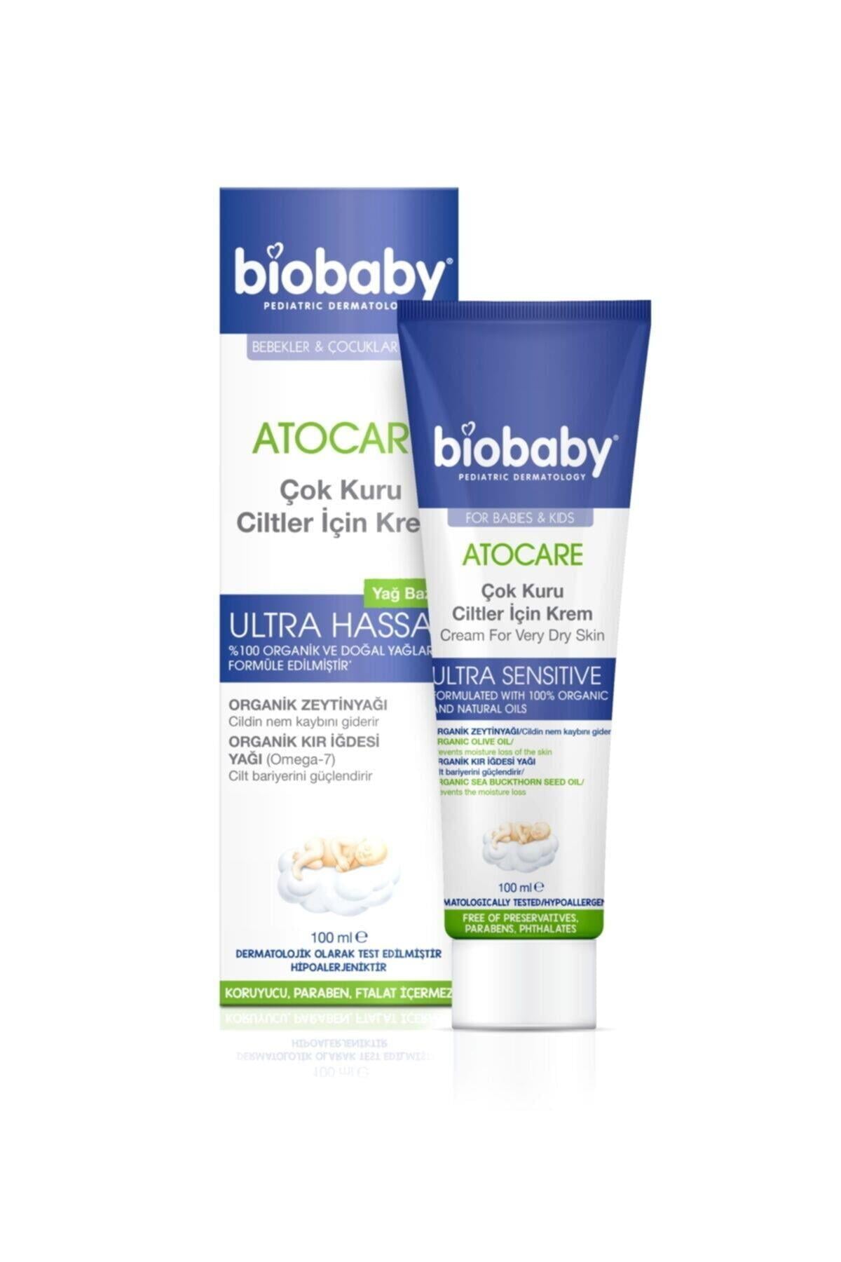 Biobaby Kuru Ve Çok Kuru Ciltler İçin Krem 100 ml - Organik Kır İğdesi Yağı Organik Zeytin Yağı