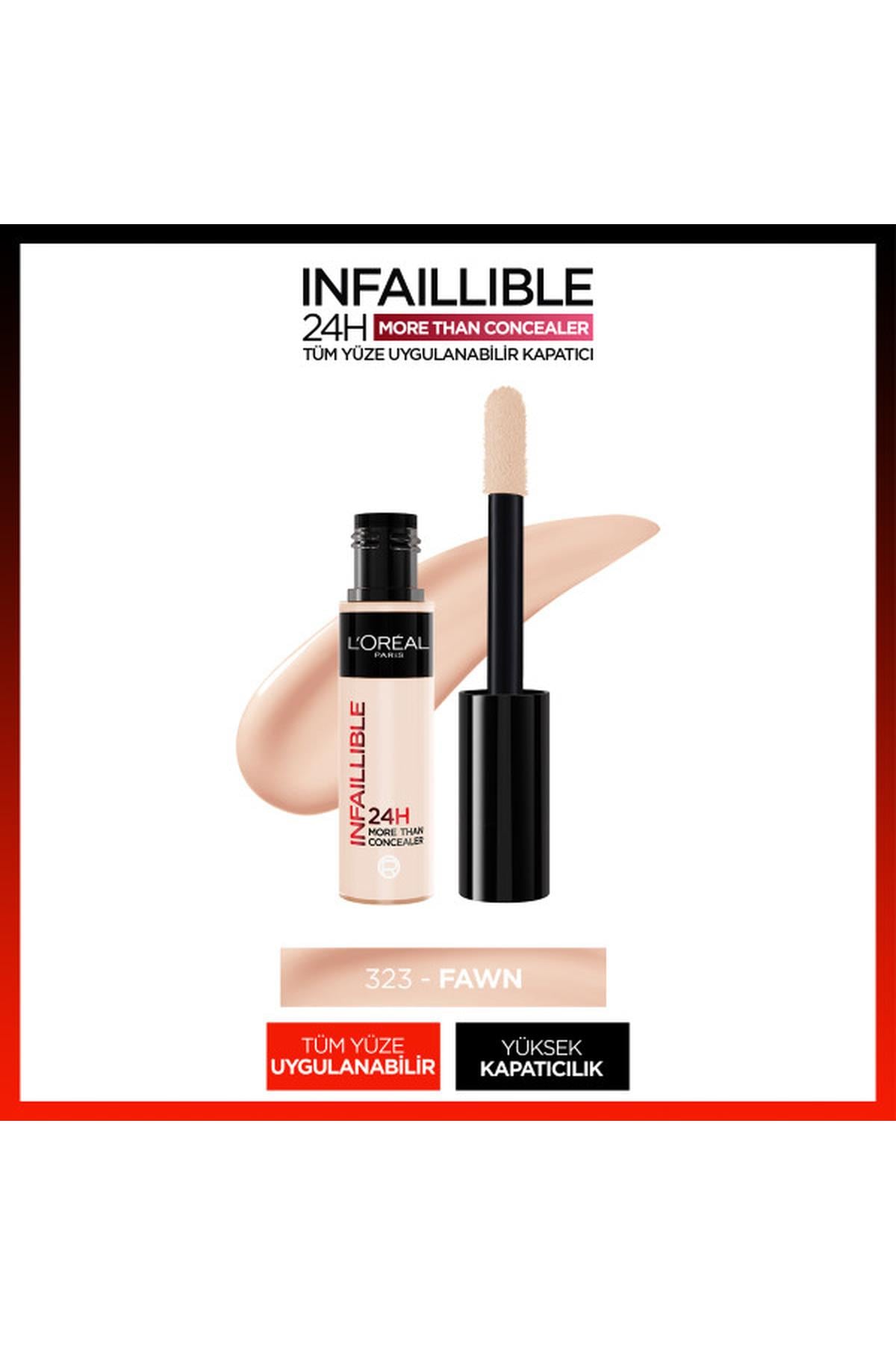LOréal Paris Infaillible 24H Tüm Yüze Uygulanabilir Kapatıcı - 323 Fawn