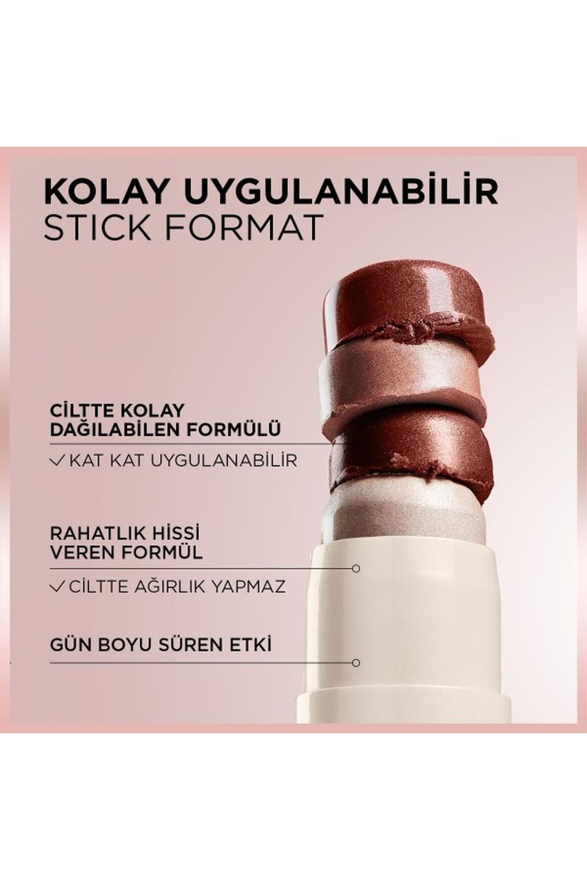 LOréal Paris Lumi Glass Islak Bitişli Stick Aydınlatıcı - 620 Glassy Pink Ballet