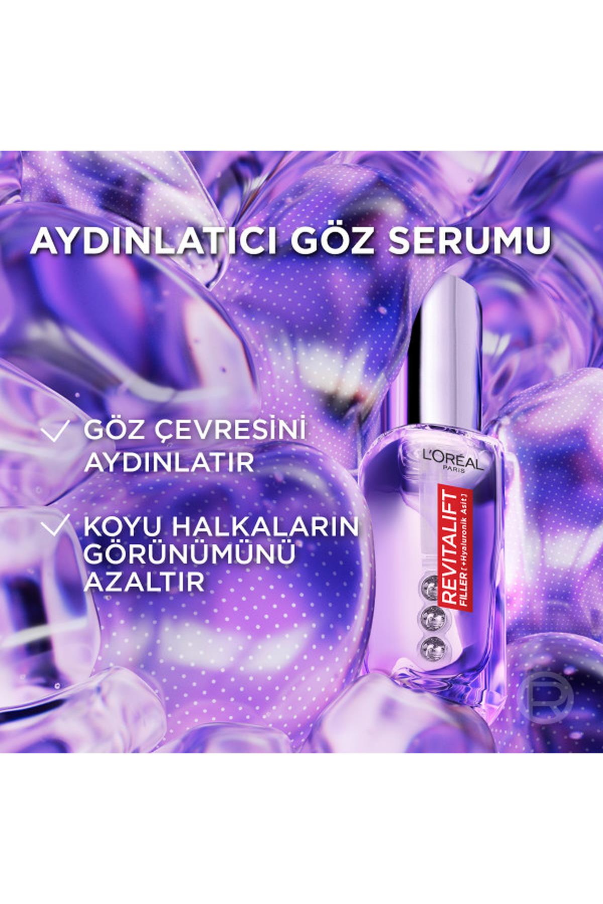 LOréal Paris Revitalift Filler Aydınlatıcı Göz Serumu 20ml