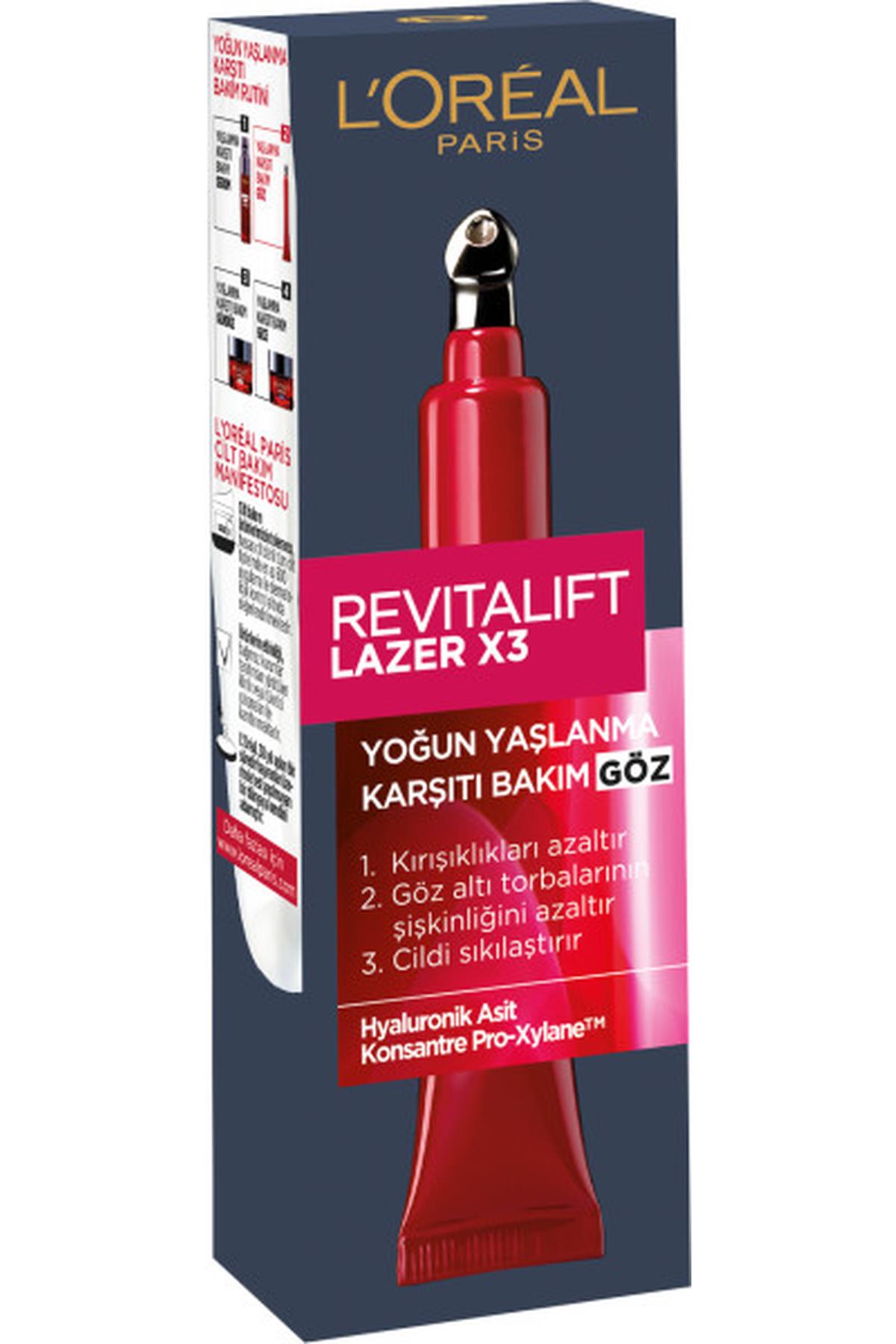 LOréal Paris Revitalift Lazer X3 Yaşlanma Karşıtı Göz Bakım Kremi