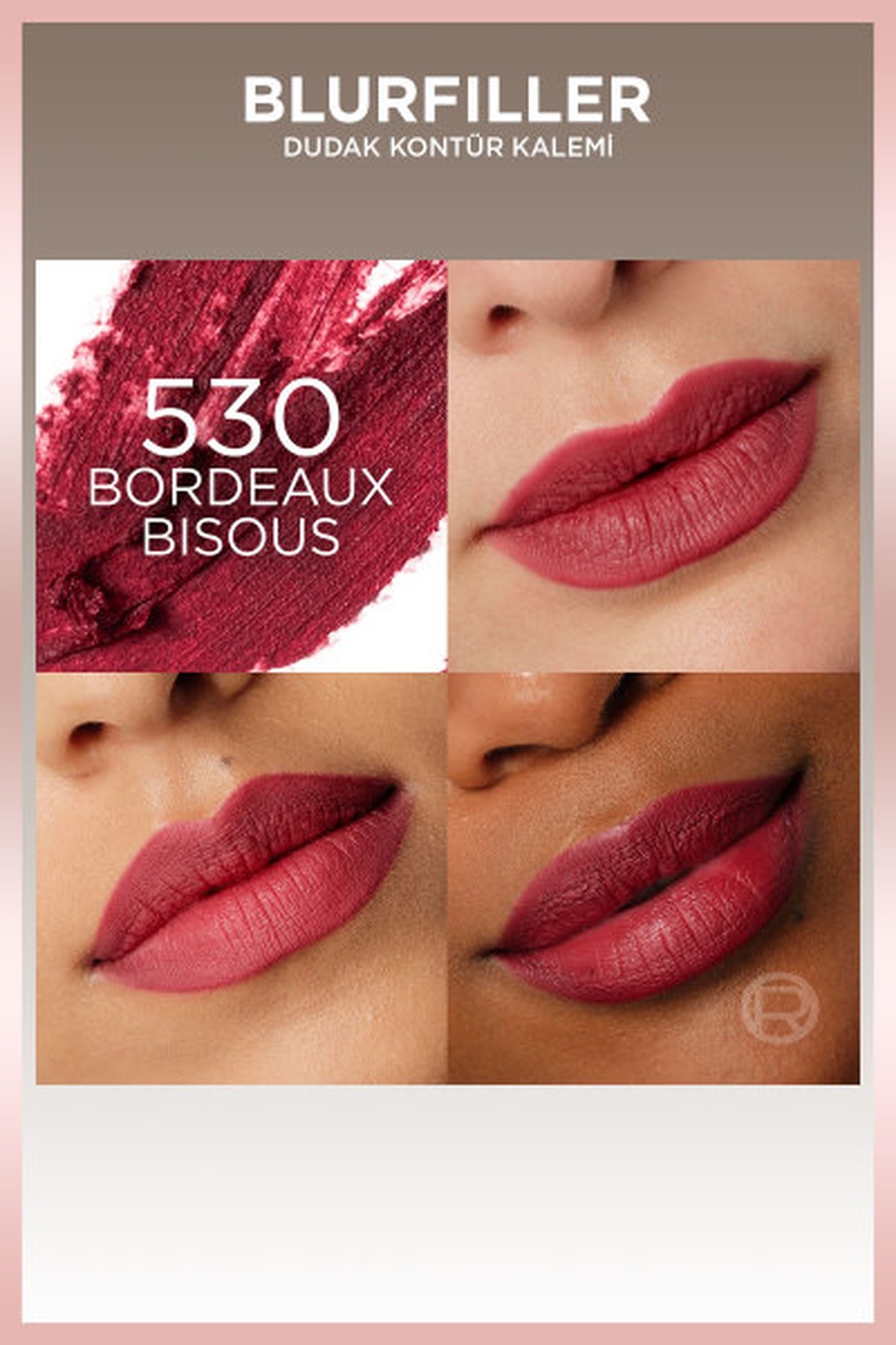 Loreal Paris Blurfiller Dudak Kontür Kalemi 530 Bordeaux Bisous