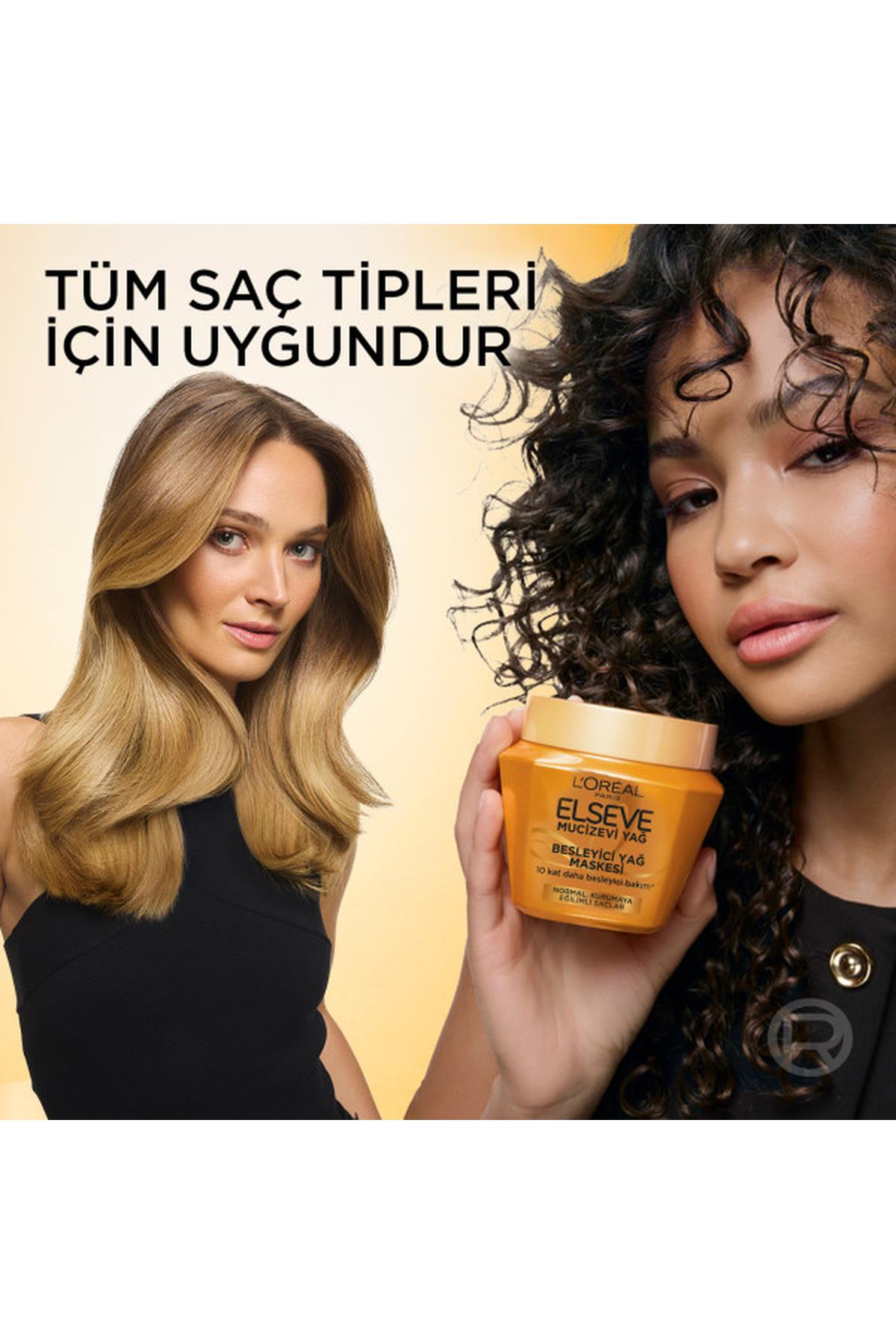 Loreal Paris Elseve Mucizevi Yağ Besleyici Saç Bakım Maskesi 300 ml