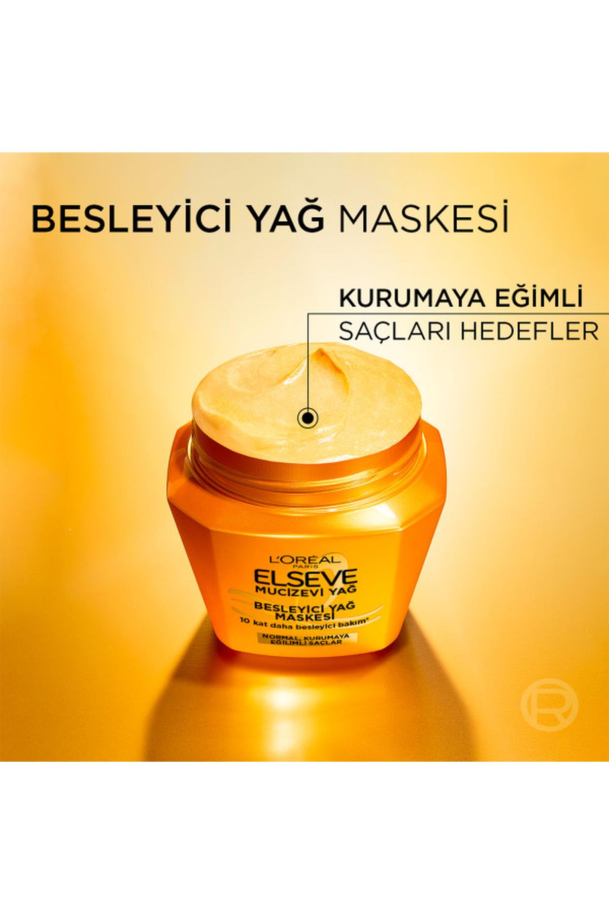 Loreal Paris Elseve Mucizevi Yağ Besleyici Saç Bakım Maskesi 300 ml