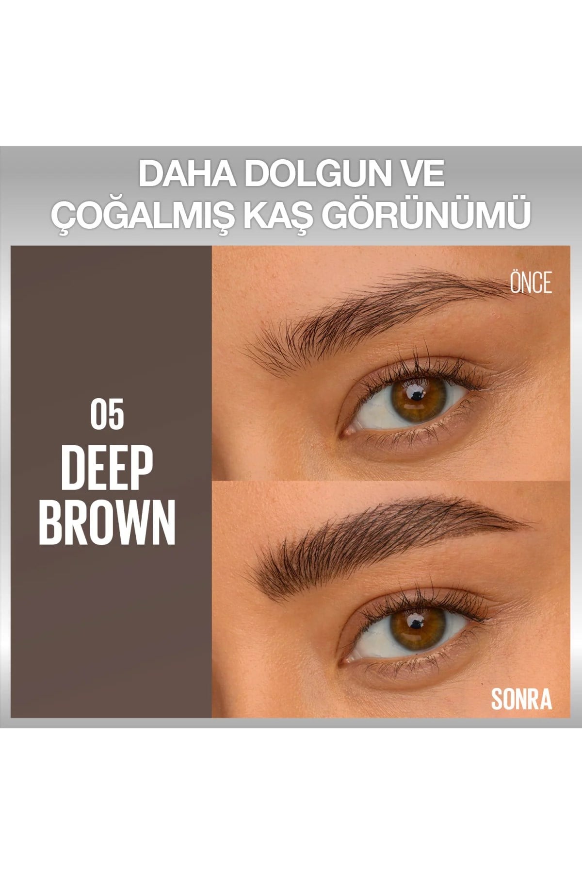 Maybelline New York Brow Insert Çift Uçlu Kaş Kalemi 05 Deep Brown