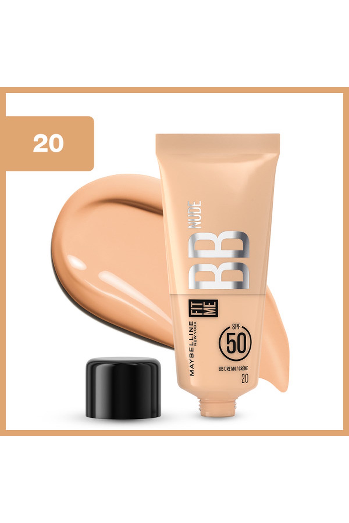 Maybelline New York Fit Me Nude Cilt Bakımı Etkili Nemlendirici SPF50 BB Krem 20