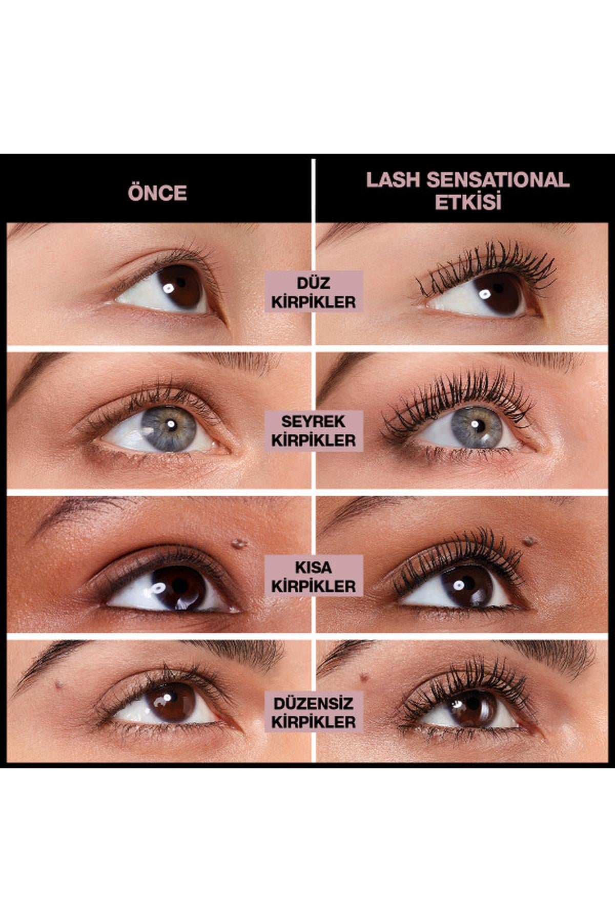 Maybelline New York Lash Sensational Yelpaze Etkili Siyah Maskara