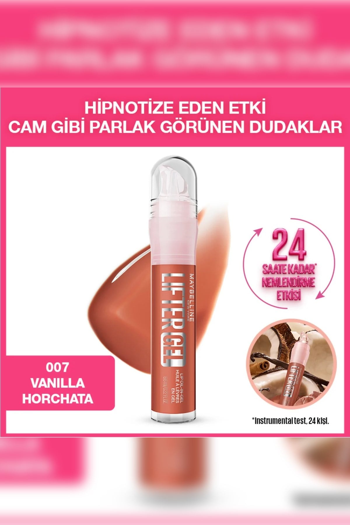 Maybelline New York Lifter Gel Ekstra Parlak ve Nemlendirici Dudak Parlatıcısı 007 Vanilla Horchata