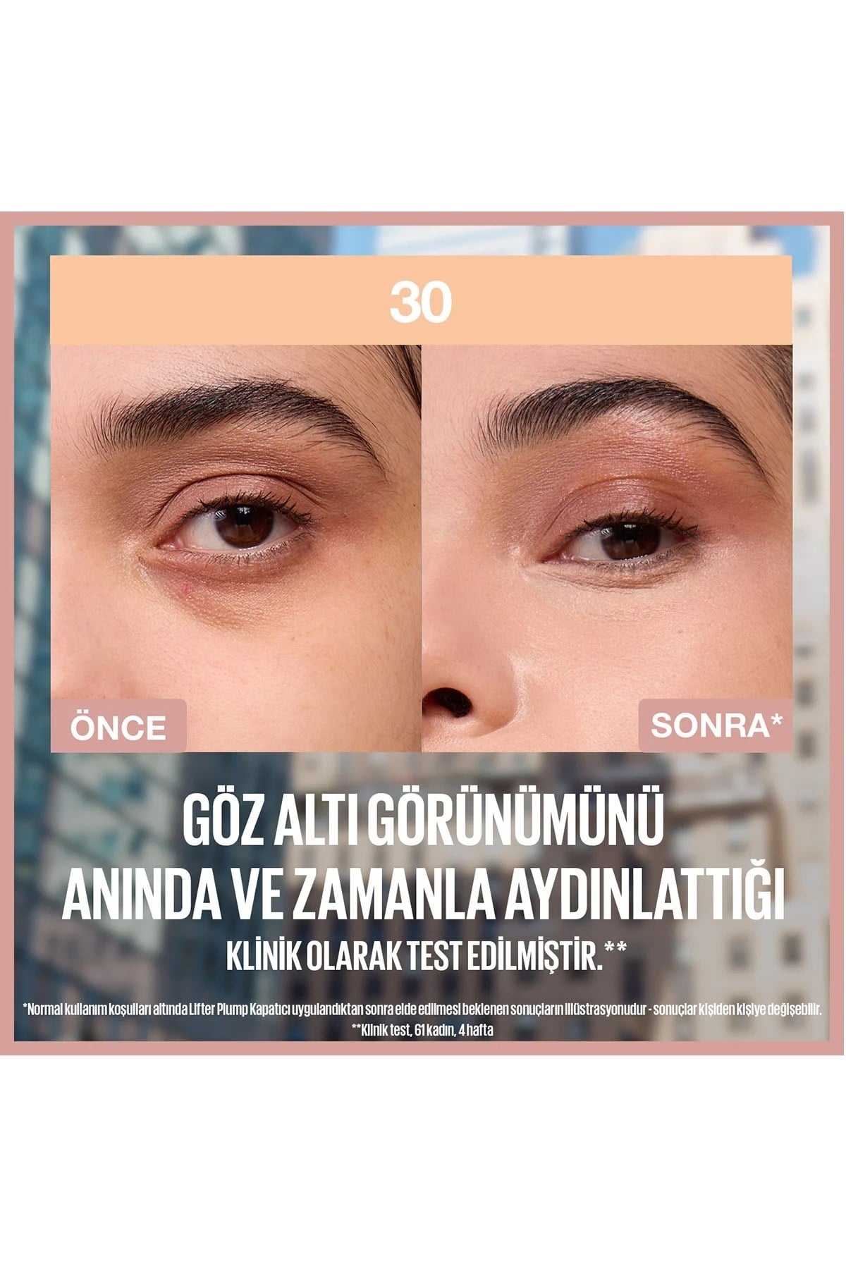 Maybelline New York Lifter Kafein ve Peptitler İçeren Nemlendiren ve Aydınlatan Kapatıcı - 30
