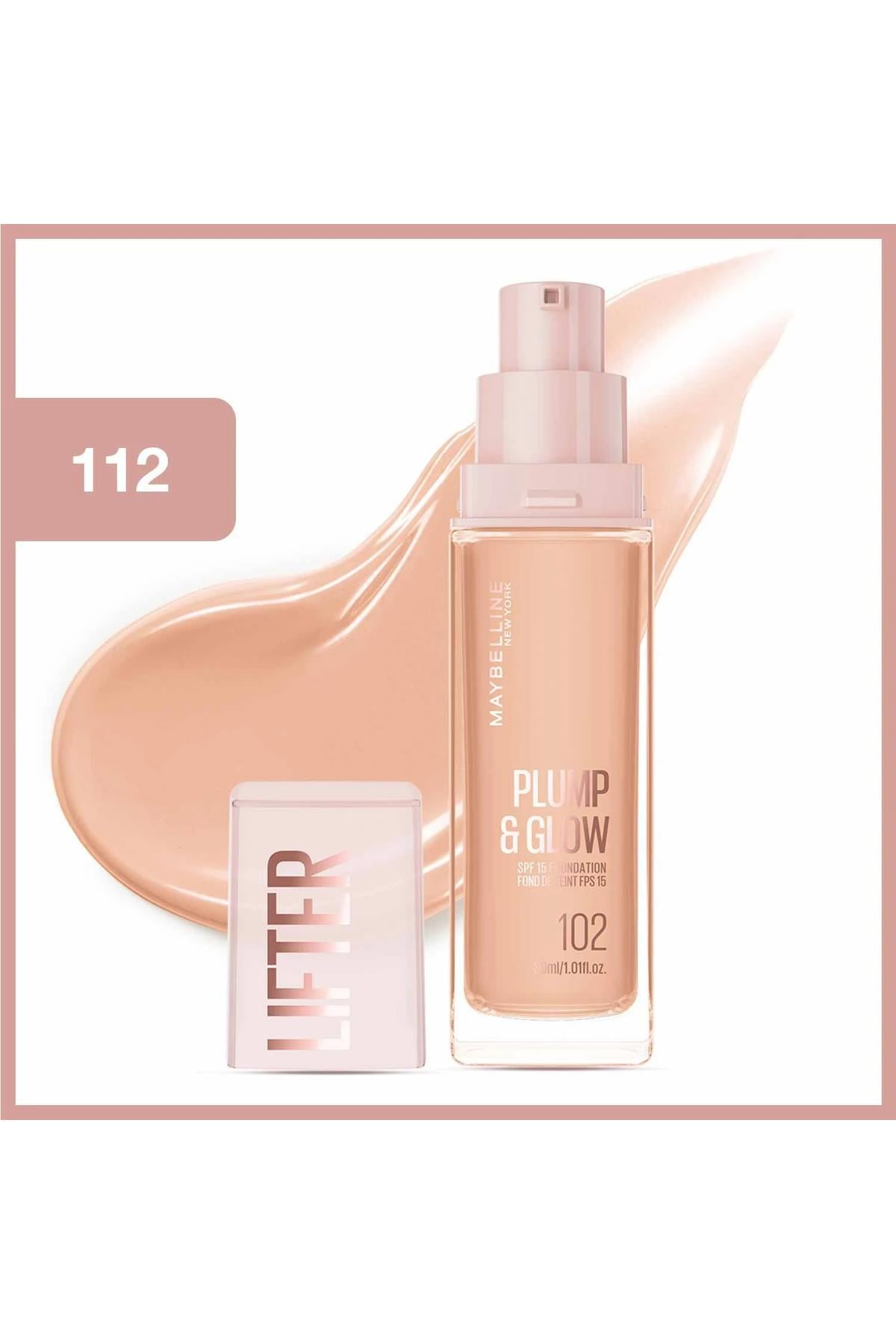 Maybelline New York Lifter Niasinamid ve Hyalüronik Asit İçeren Aydınlatan Fondöten - 112