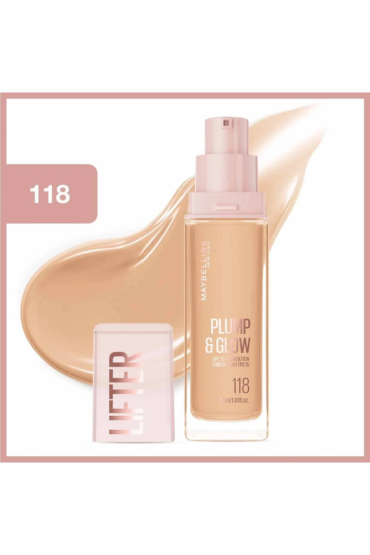 Maybelline New York Lifter Niasinamid ve Hyalüronik Asit İçeren Aydınlatan Fondöten - 118
