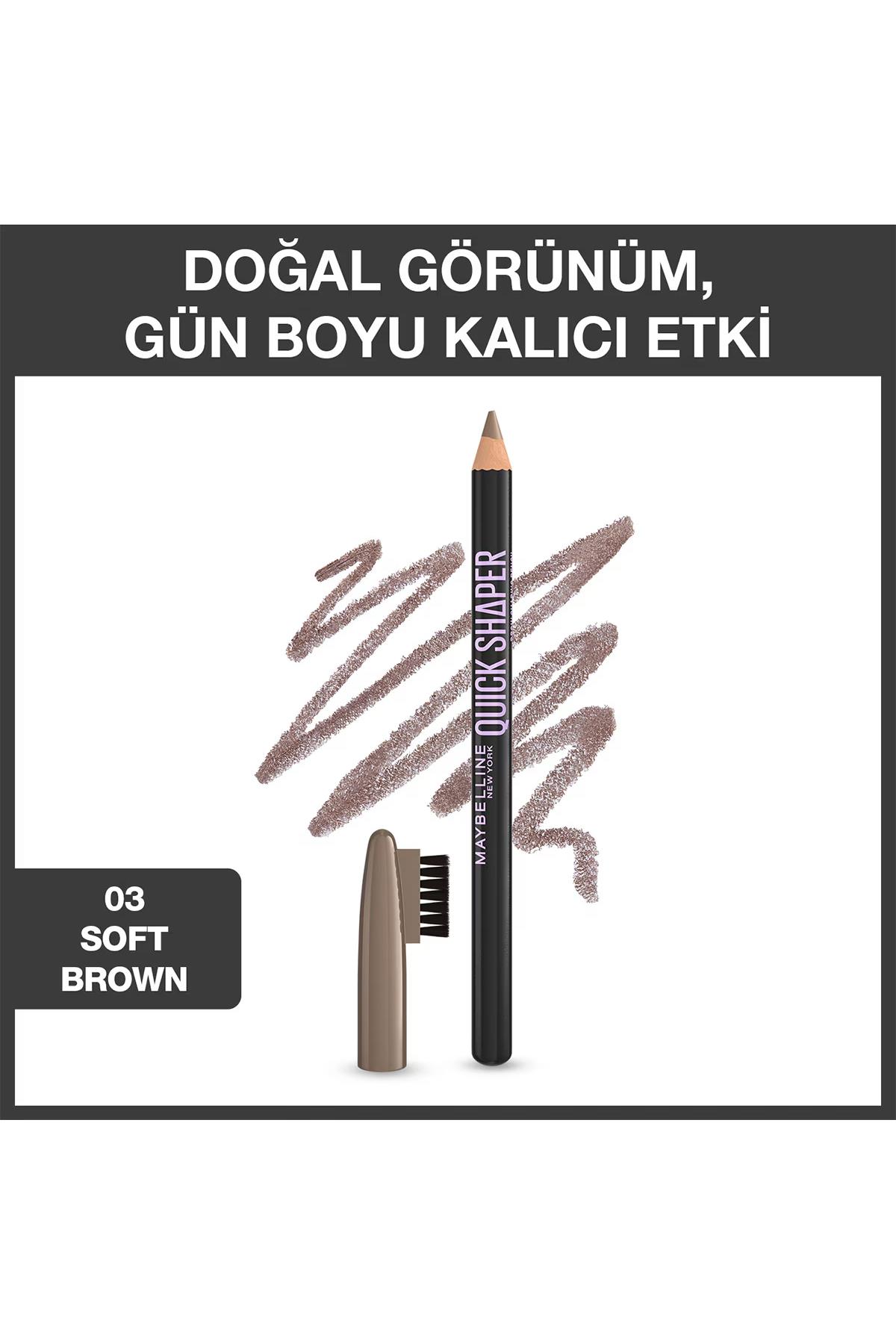 Maybelline New York Quick Shaper Kaş Şekillendirici Kalem 03 Soft Brown