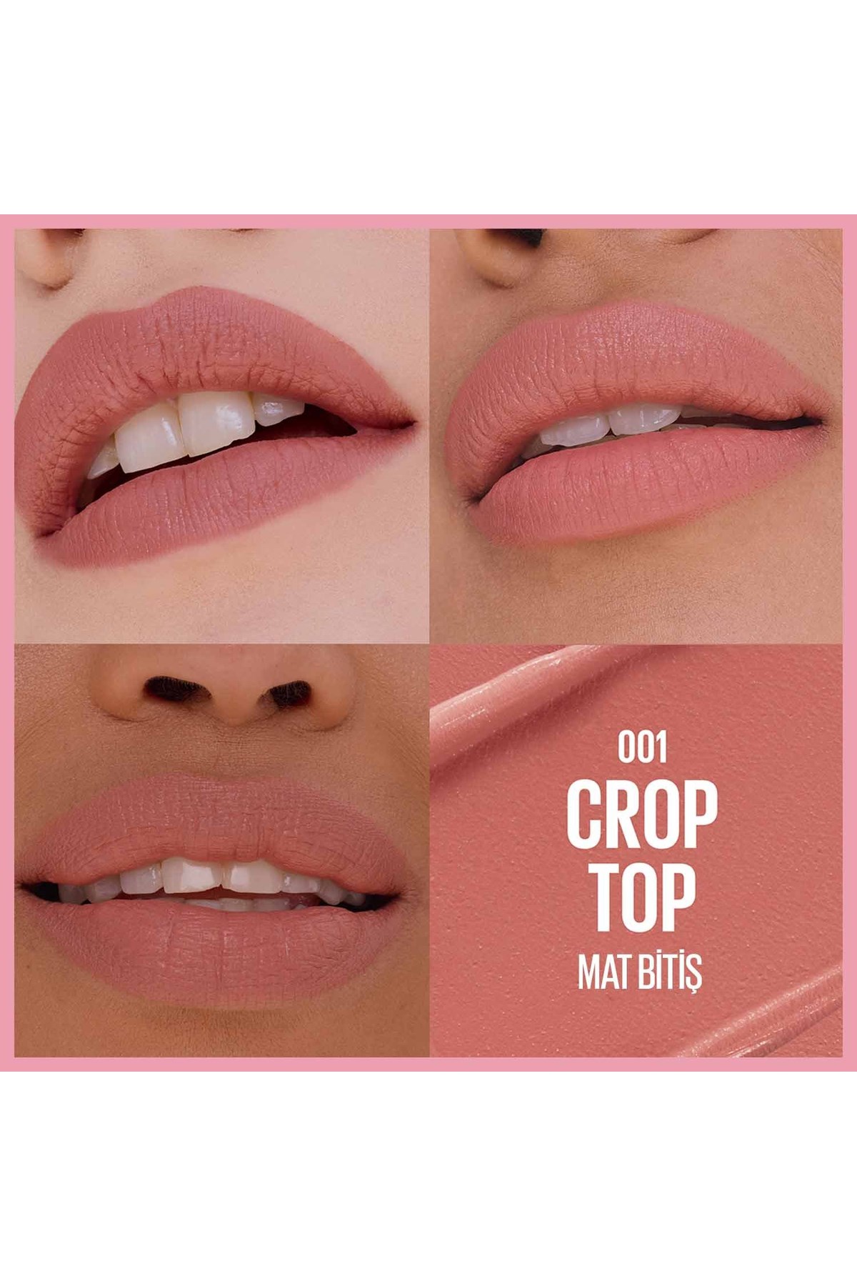 Maybelline New York Serum Etkili Hyalüronik Asit ve Besleyici Yağ İçeren Ruj 001 Crop Top