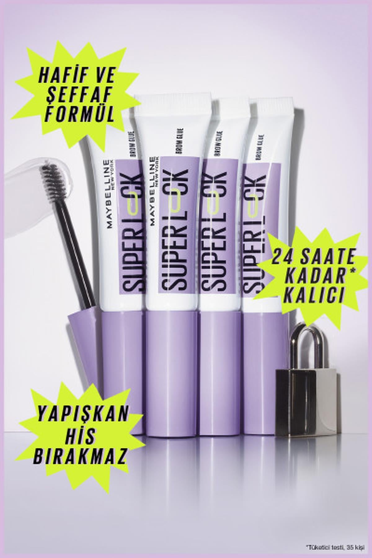Maybelline New York Super Lock Brow Glue Kaş Sabitleyici Maskara - Clear