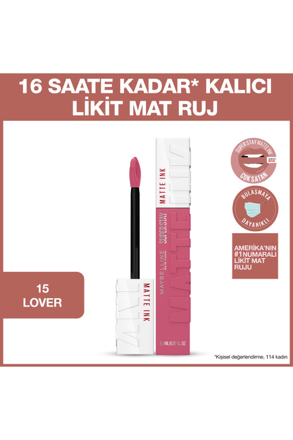 Maybelline New York Super Stay Matte Ink Ruj 15 Lover
