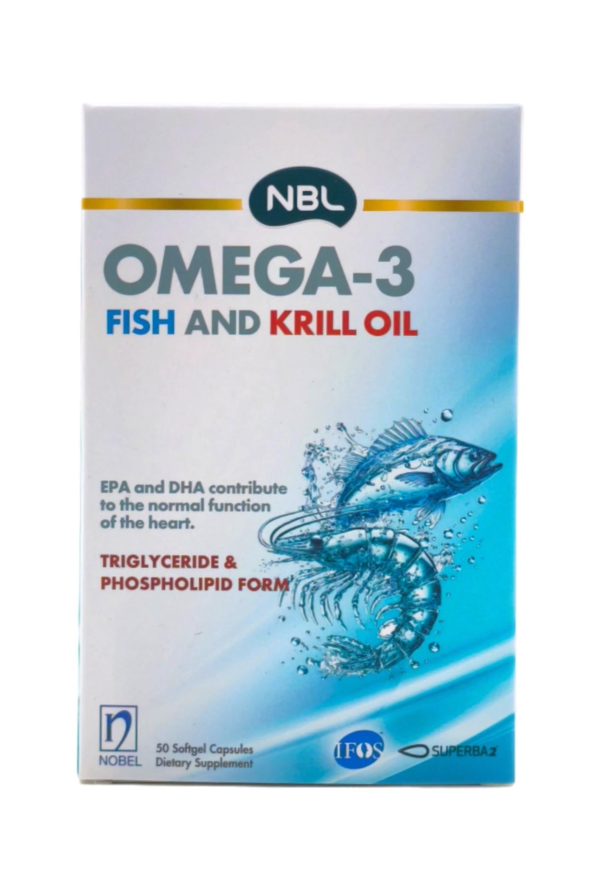 NBLNBL Omega3 Fish/Krill Oil 50 Kapsül8699540049116