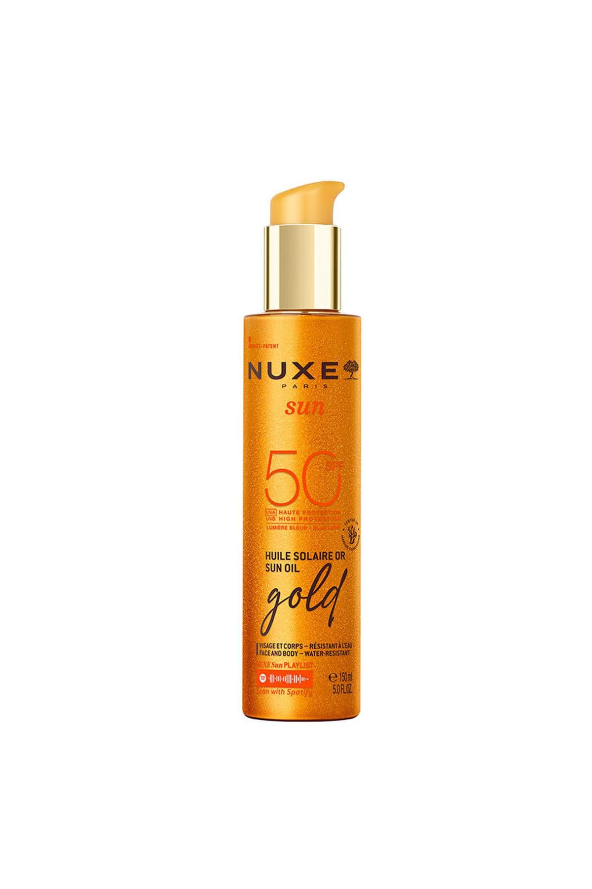 Nuxe Sun - Altın Işıltılı Bronzlaştırıcı Güneş Koruyucu Yağ SPF50 150 ml